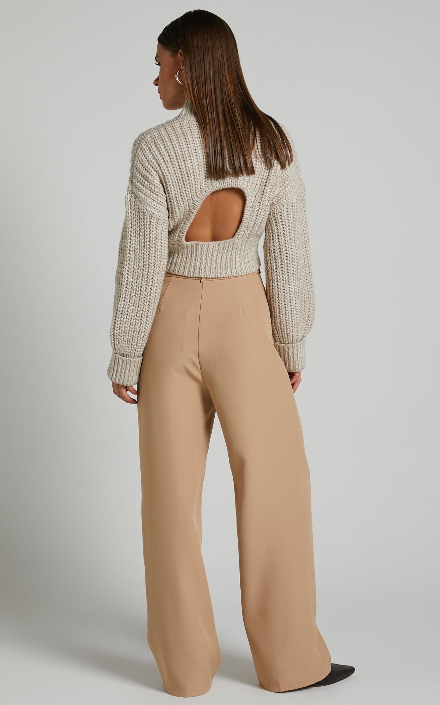 4th & Reckless - Jessica Wide Leg Trouser in Camel