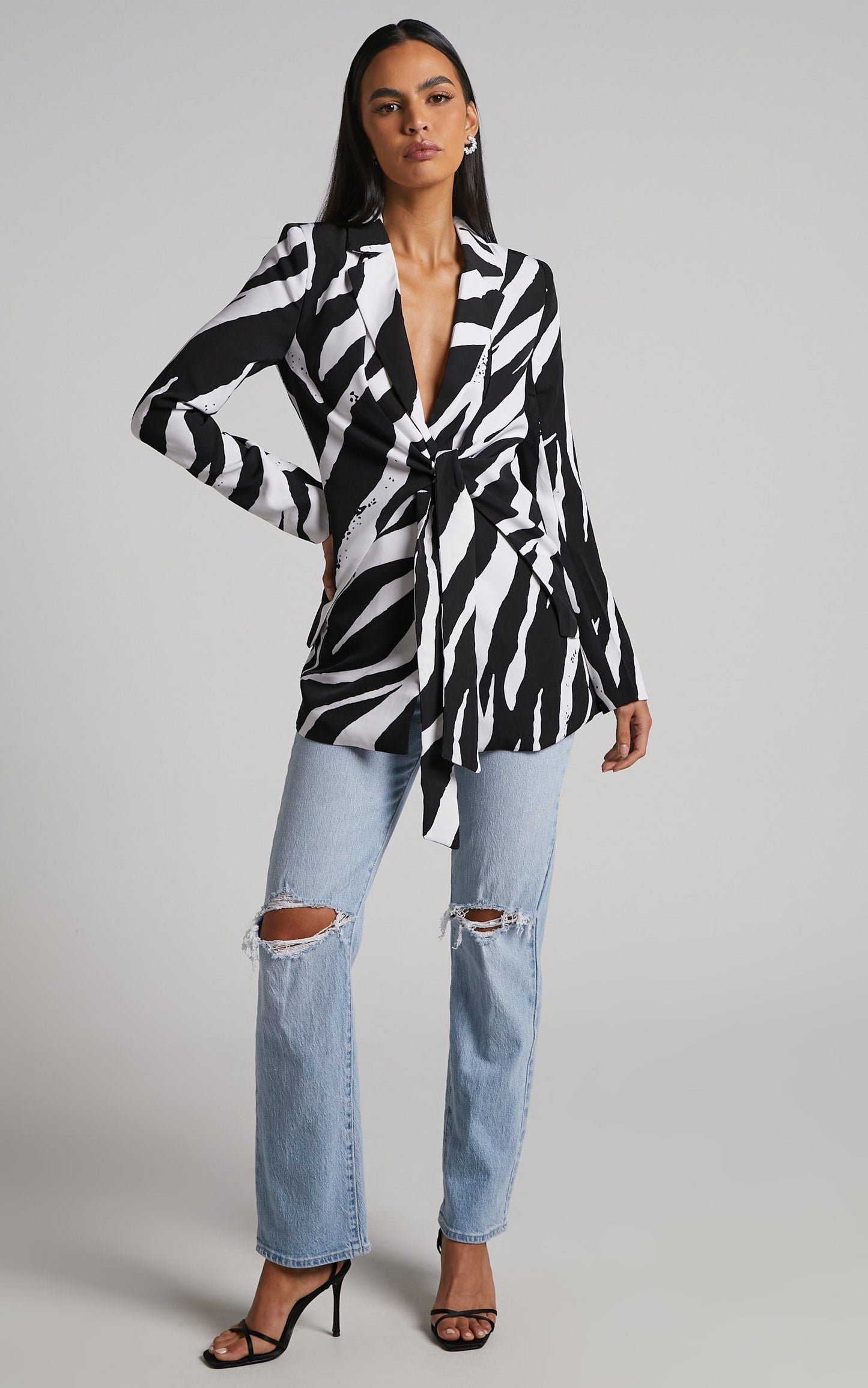 4th & Reckless - Karim Blazer in Zebra Print
