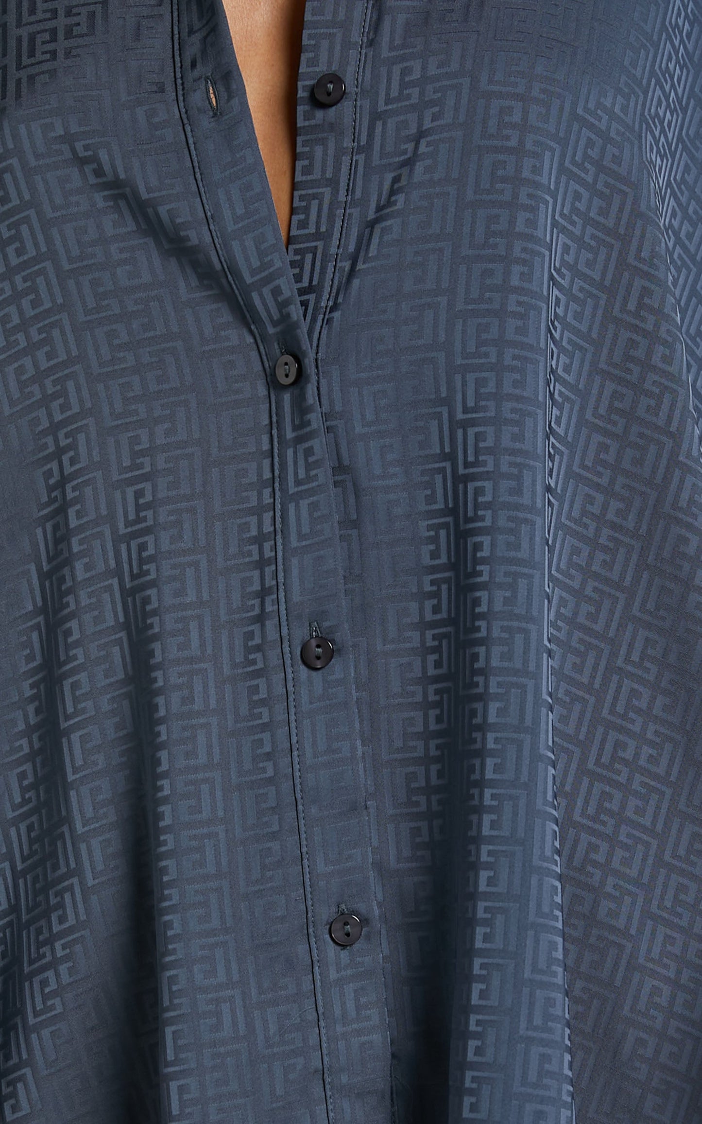 4th & Reckless - MIMI SATIN SHIRT in Blue Geo