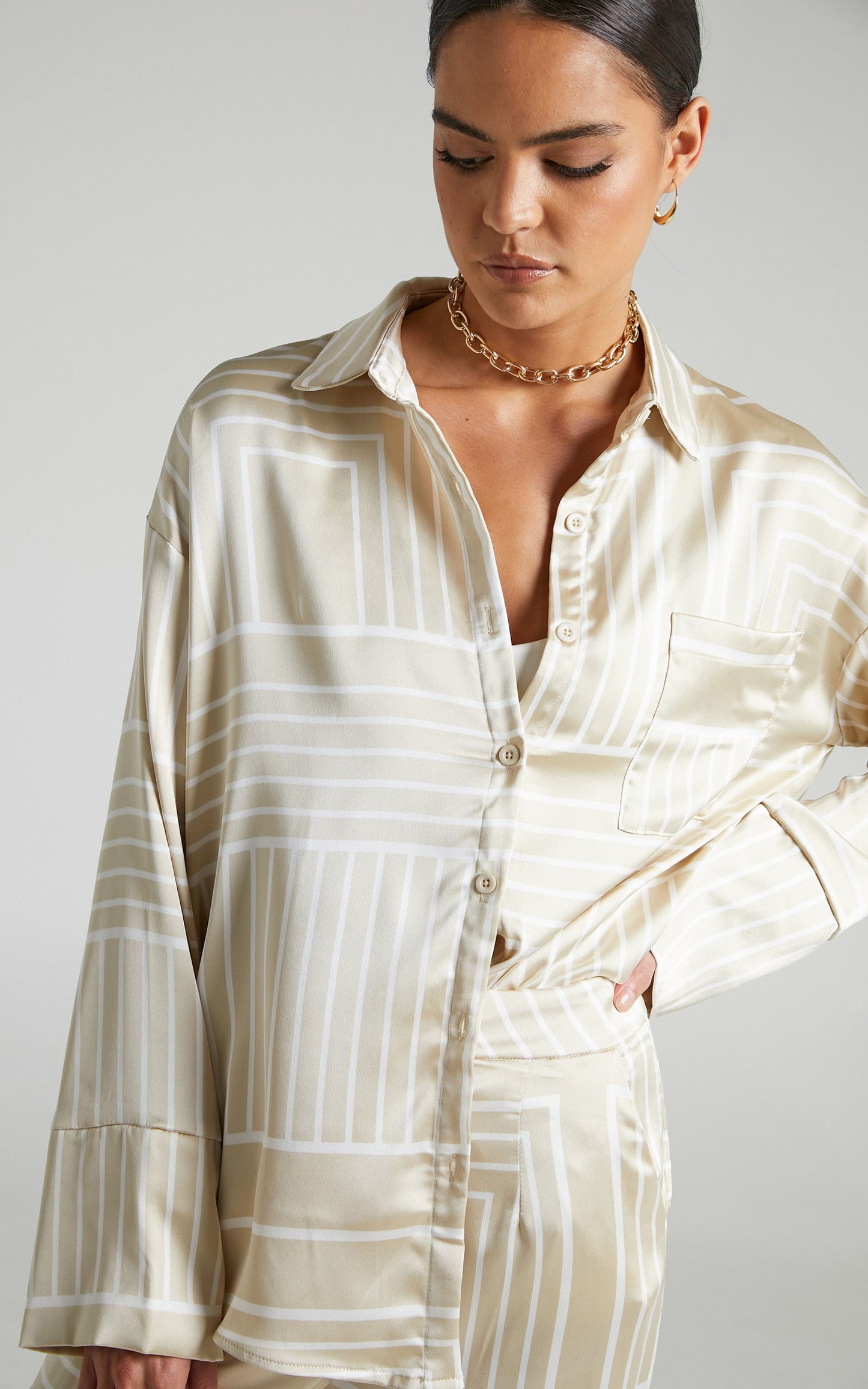 4th & Reckless - Norma Shirt in Beige Print