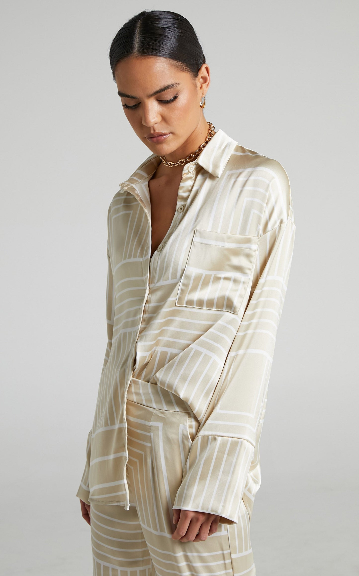 4th & Reckless - Norma Shirt in Beige Print