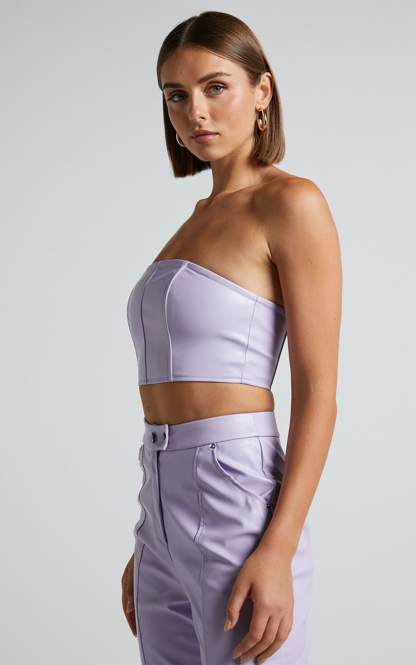 4th & Reckless - Tropez Leather Top in Lilac