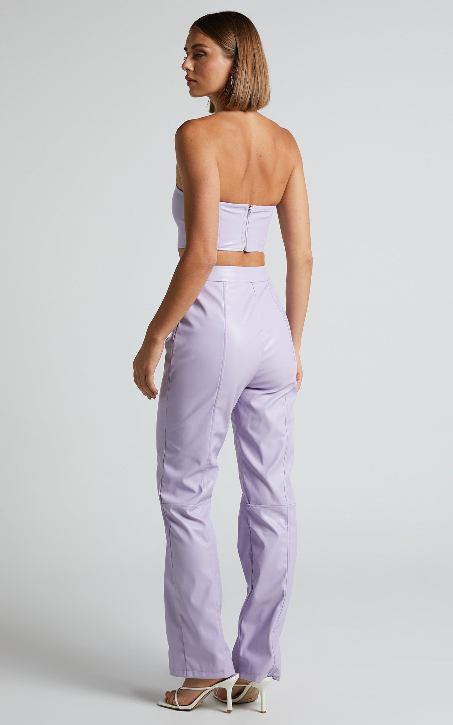 4th & Reckless - Tropez Leather Trouser in Lilac