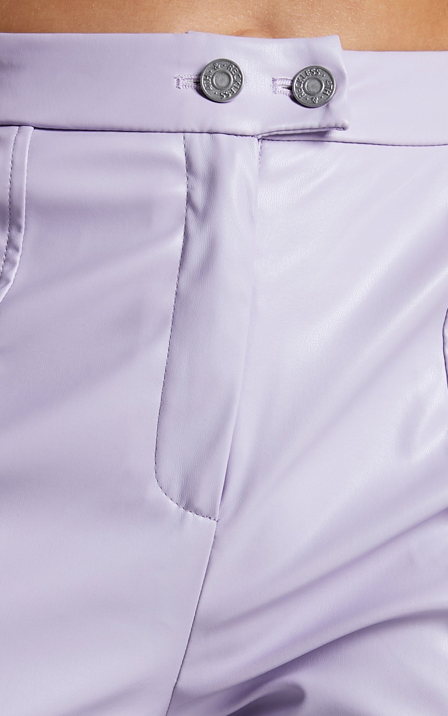 4th & Reckless - Tropez Leather Trouser in Lilac