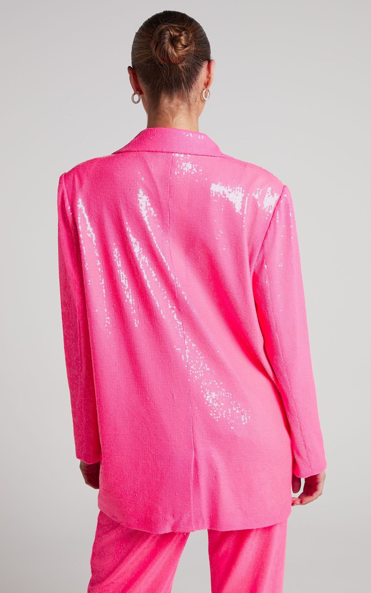4th & Reckless - Vera Blazer in Neon Pink Sequin