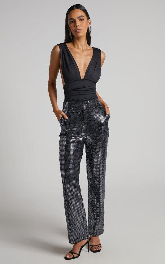 4th & Reckless - Vera Trouser in Metallic