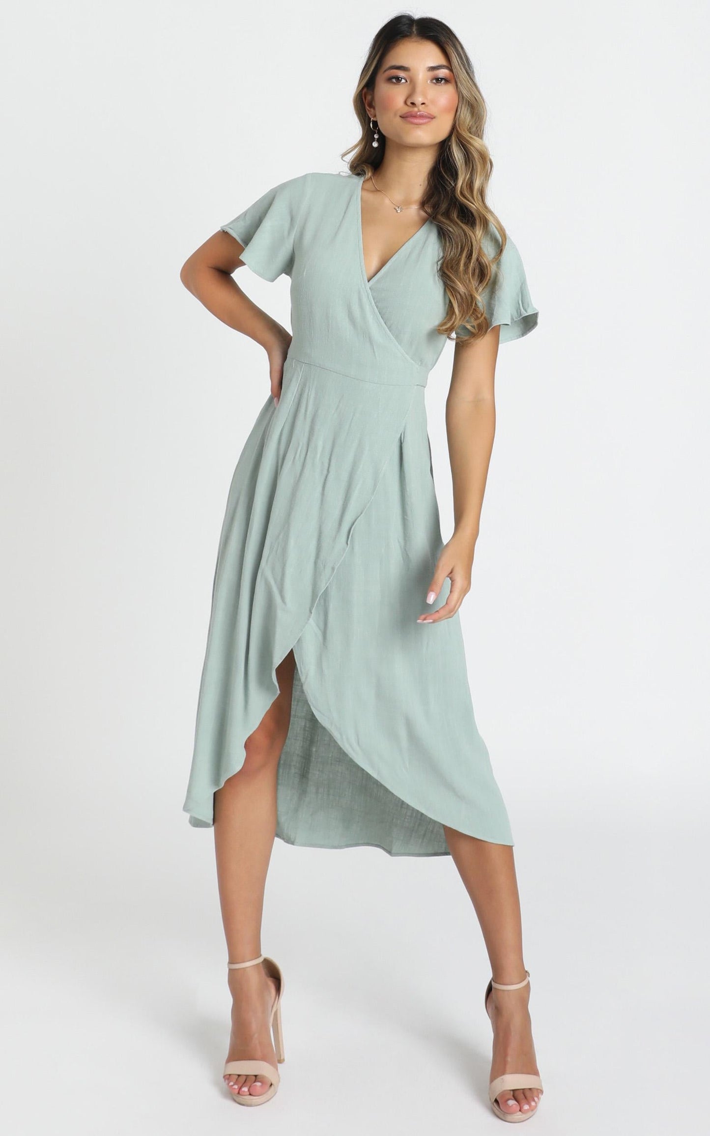 World Of Dream Dress In Sage