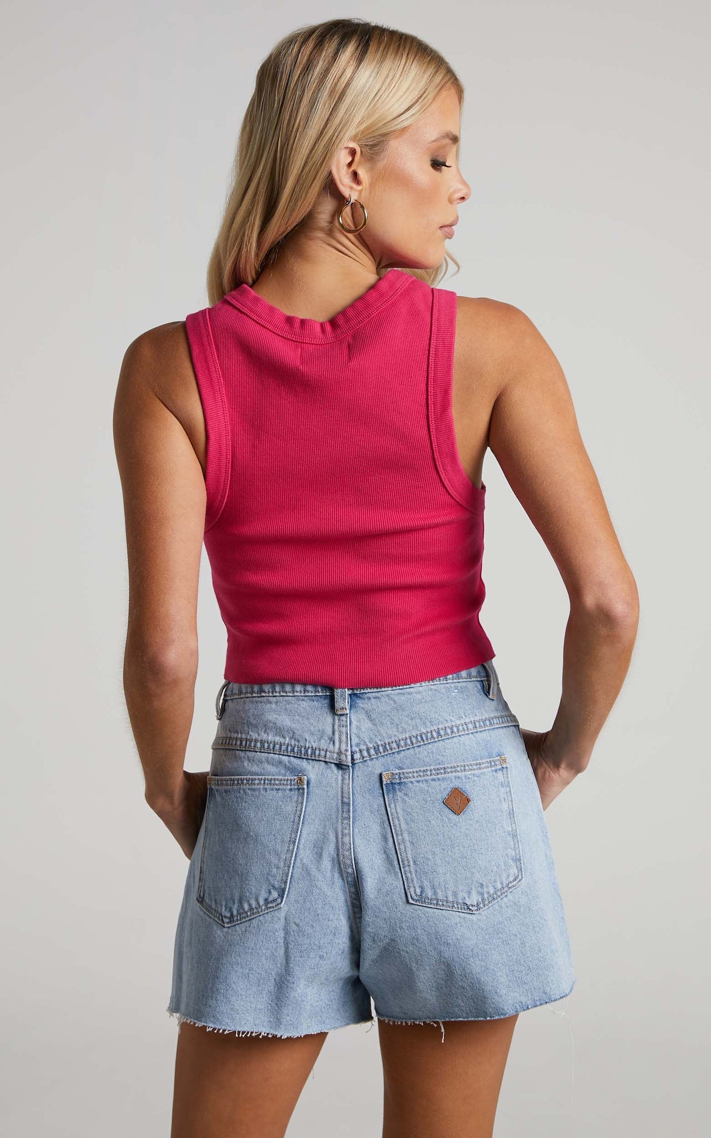 Abrand - A Heather Singlet in Super Pink