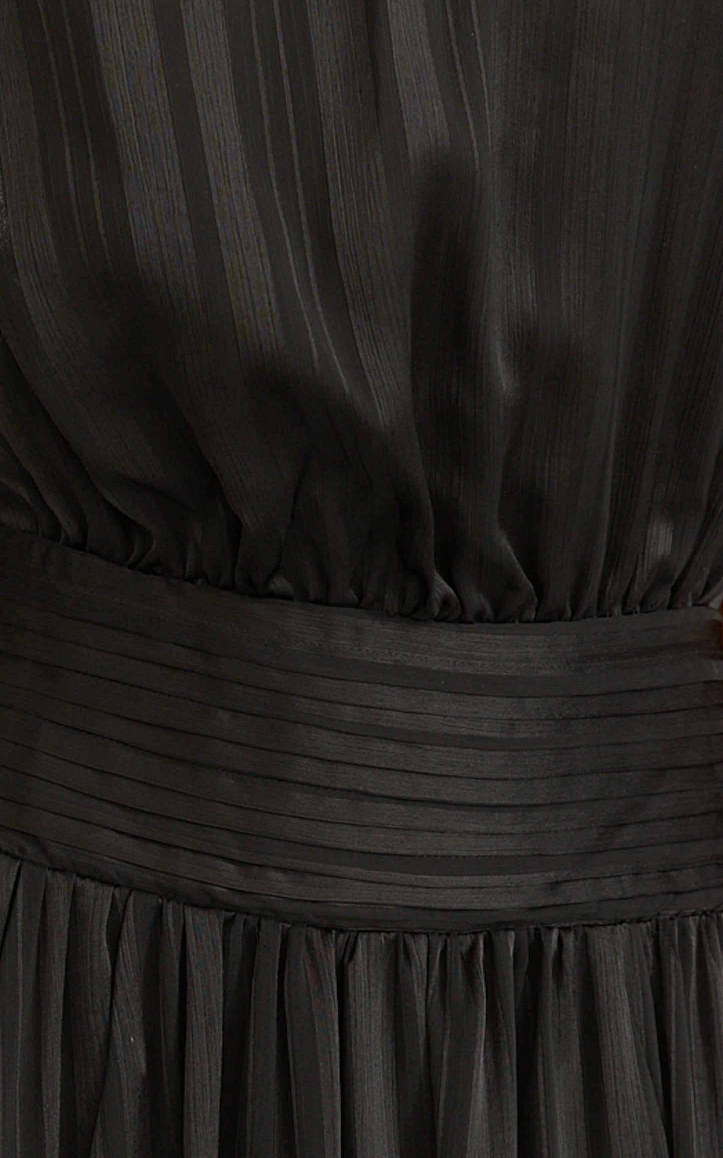 Mirabelle Maxi Dress - Scarf Neck Backless High Low Dress in Black