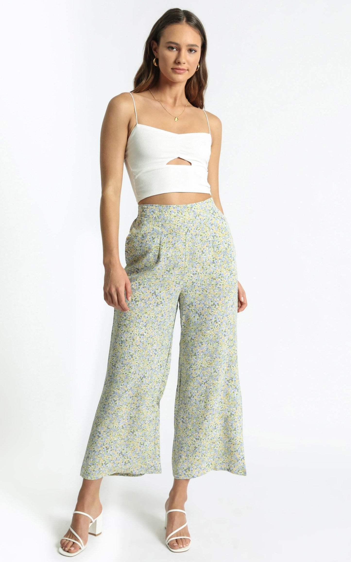 Zoi Pants in Blue Floral