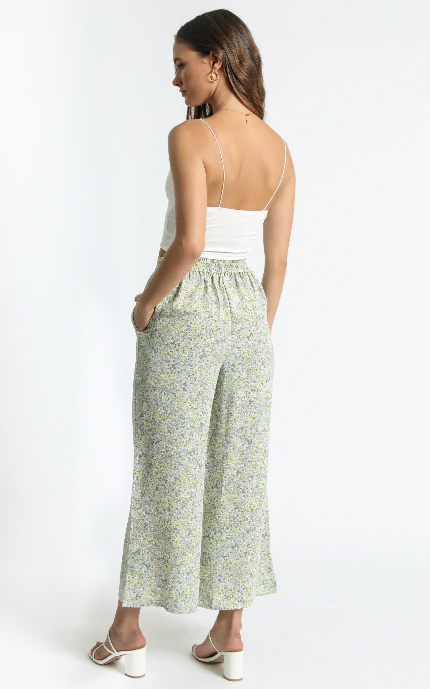 Zoi Pants in Blue Floral