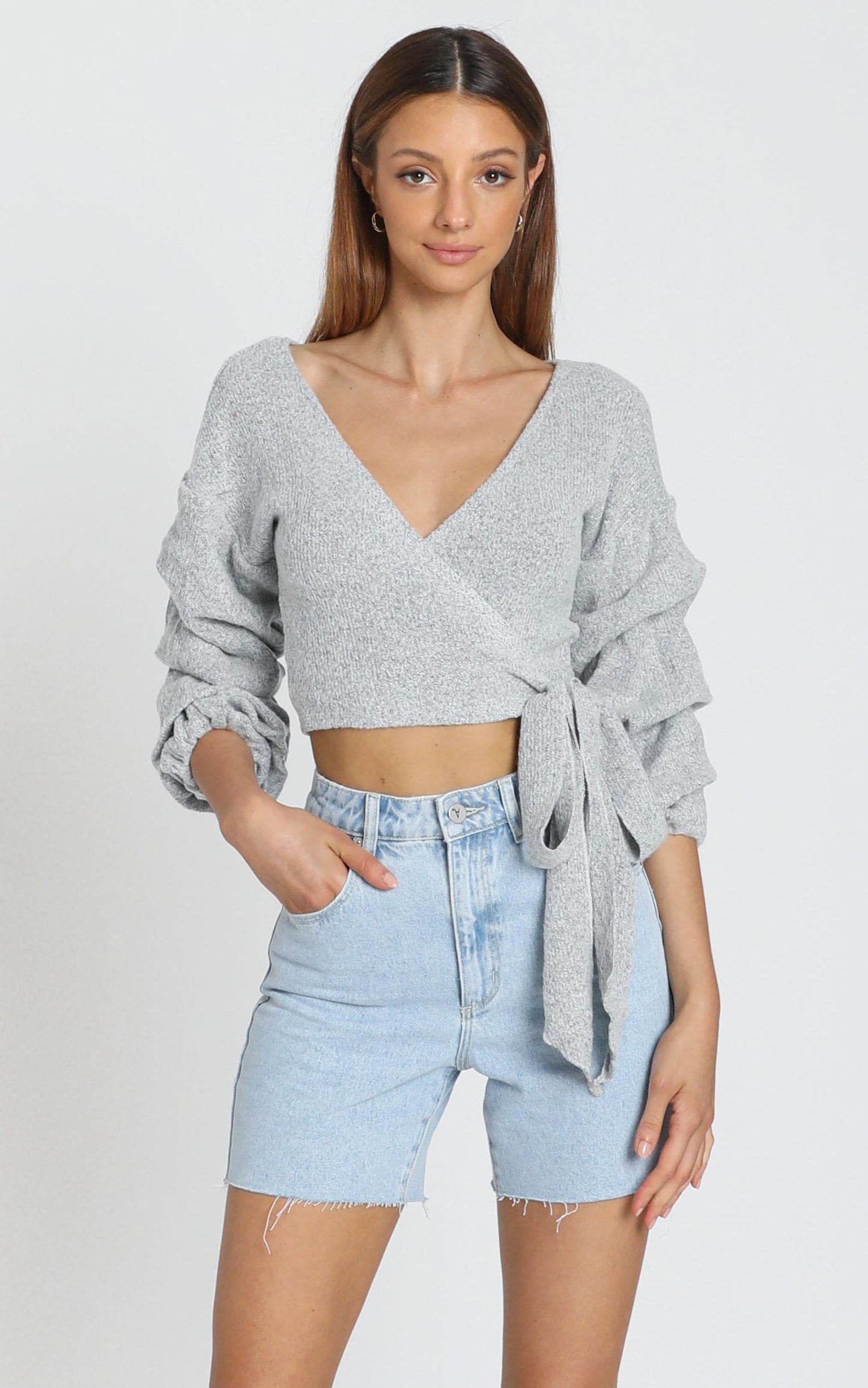 Good Decisions Knit Top in Grey