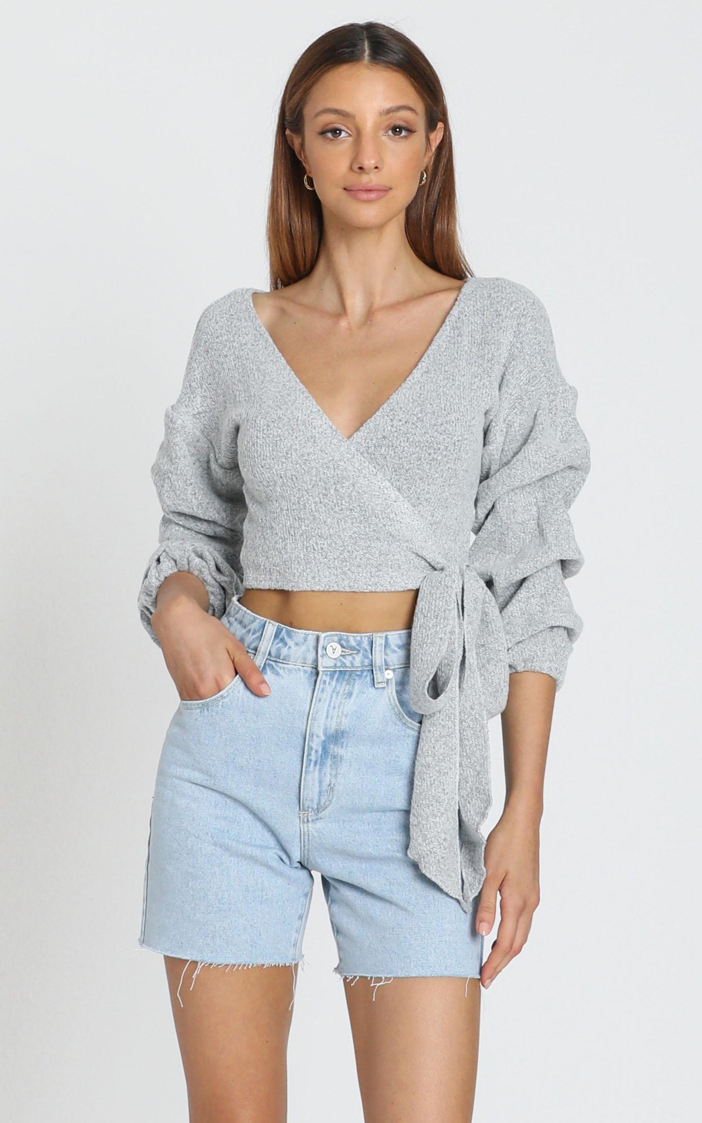 Good Decisions Knit Top in Grey