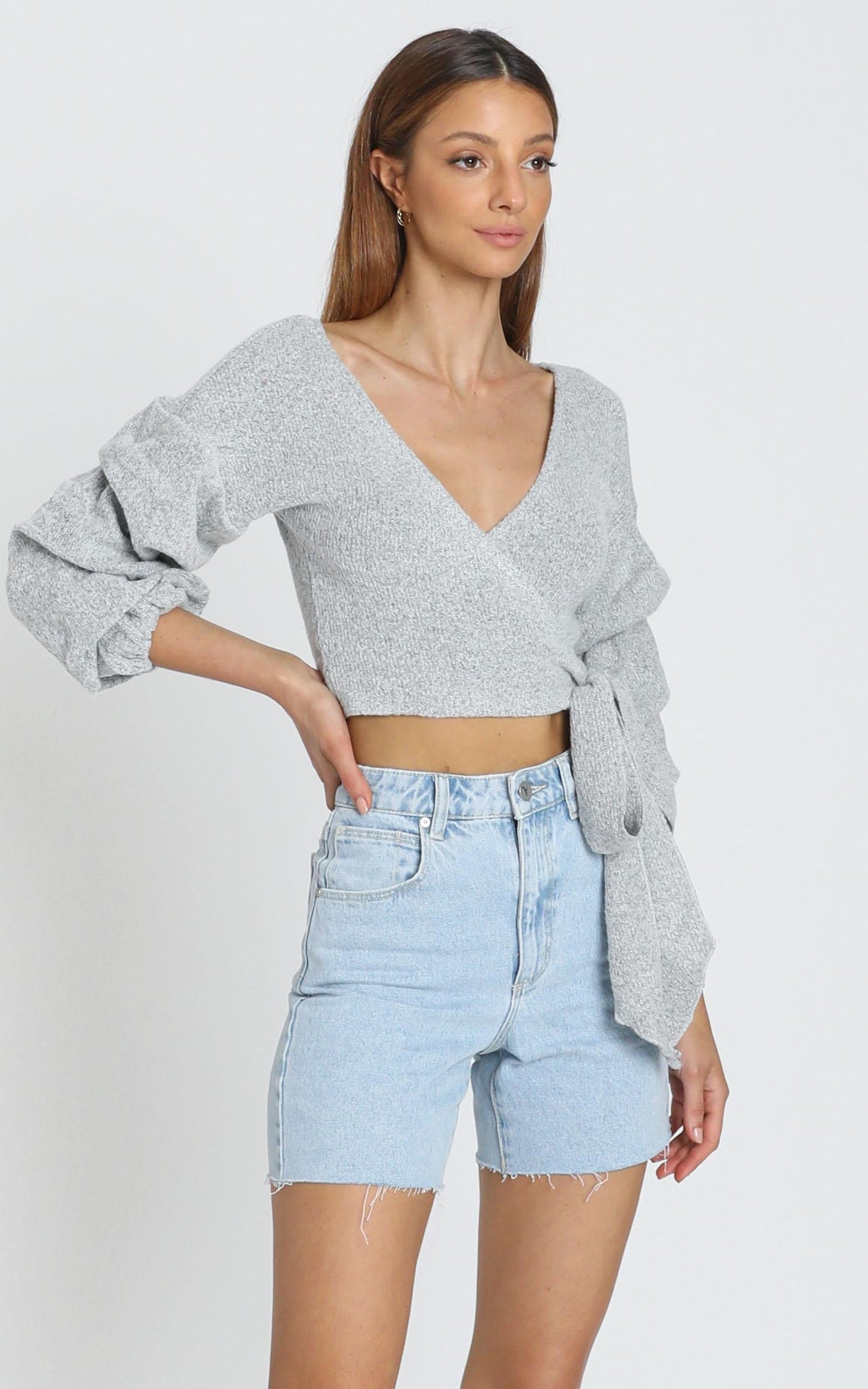 Good Decisions Knit Top in Grey