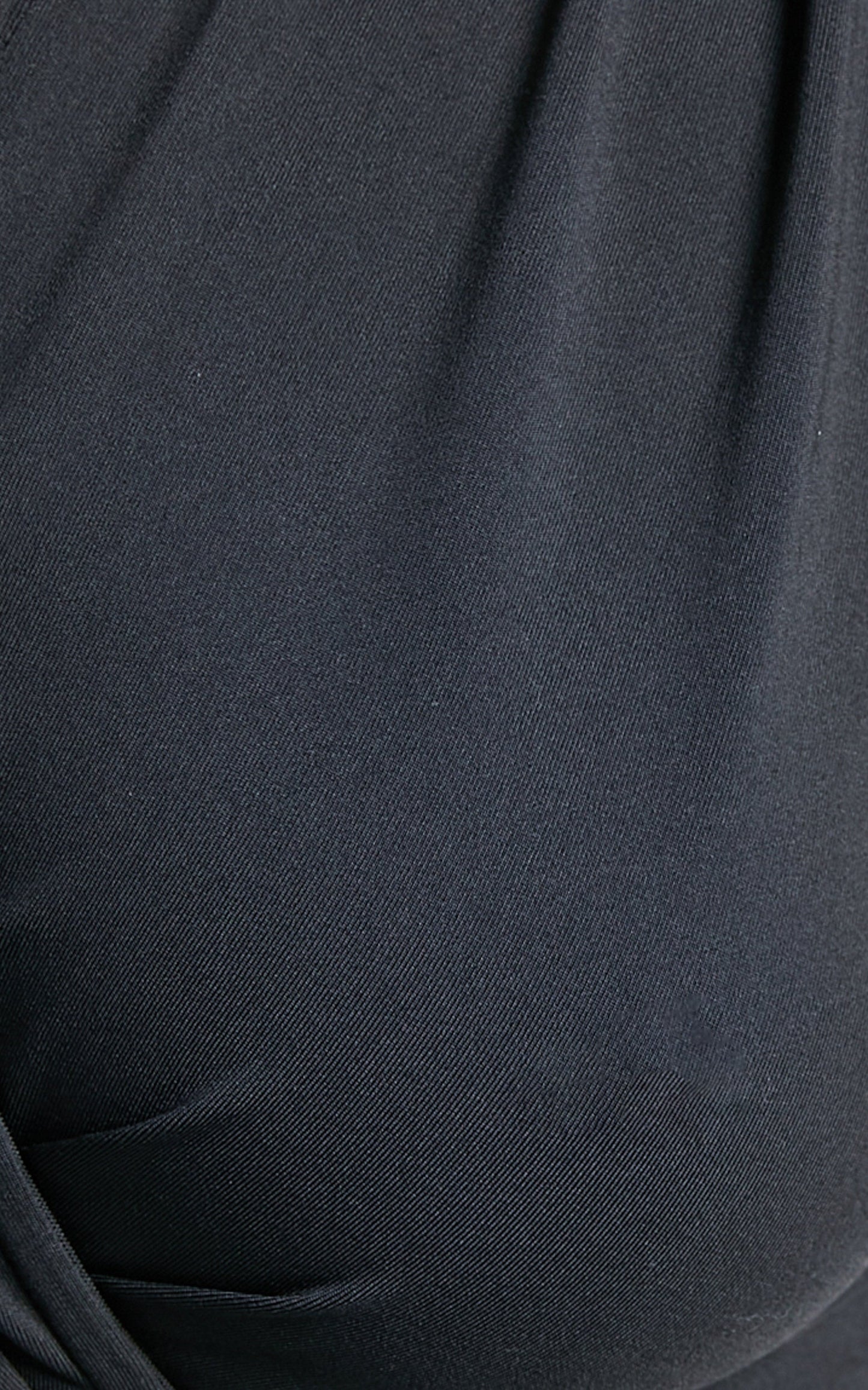 Marxzel Long Sleeve Ruched Jersey Crop Top in Black