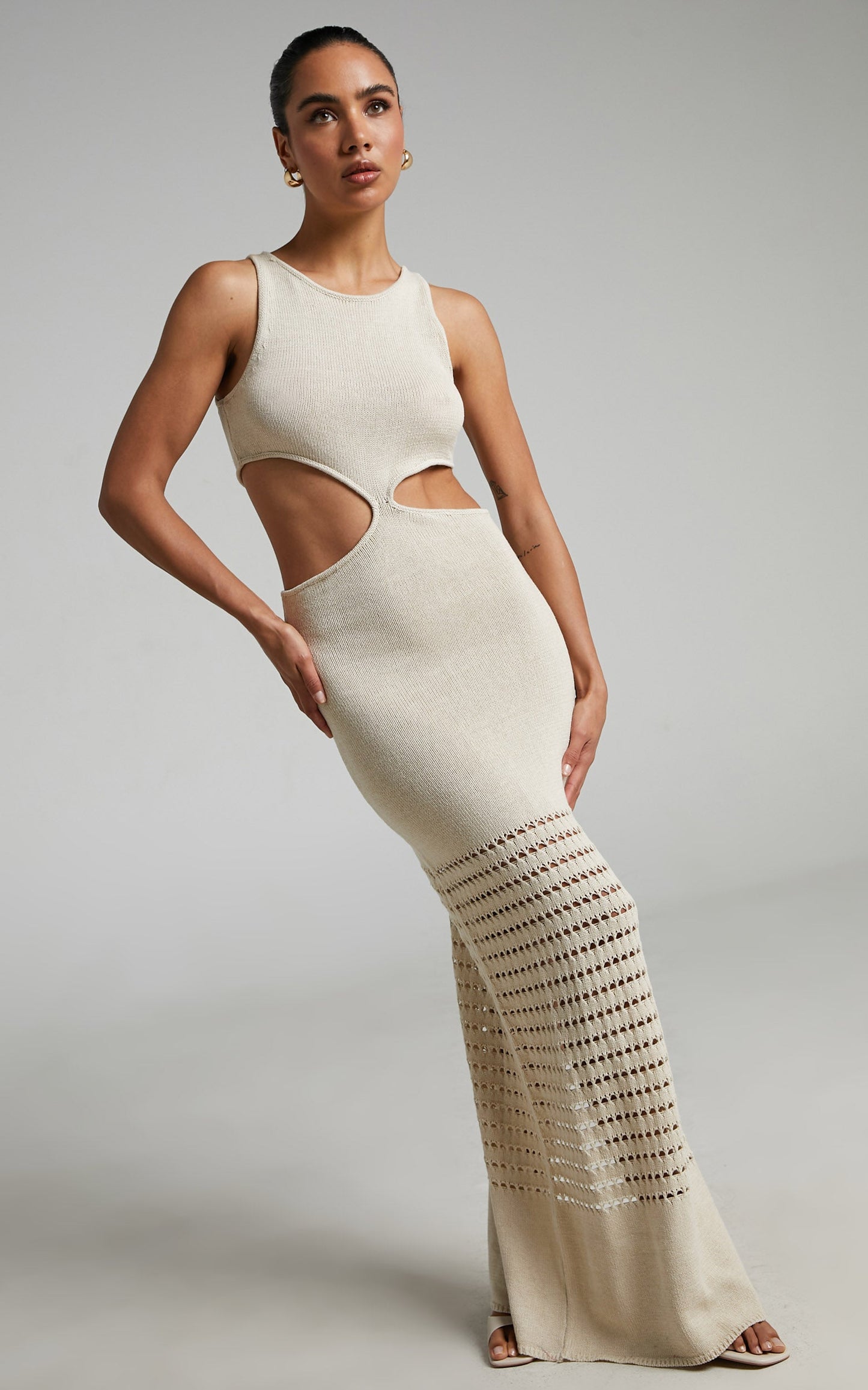 4th & Reckless - Giuliana Knit Dress in Nude