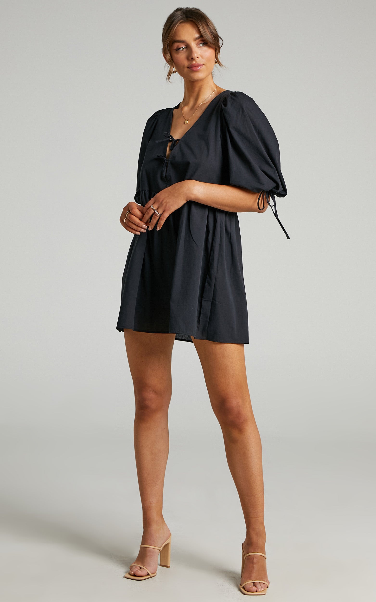 Claudeth Mini Dress in Black