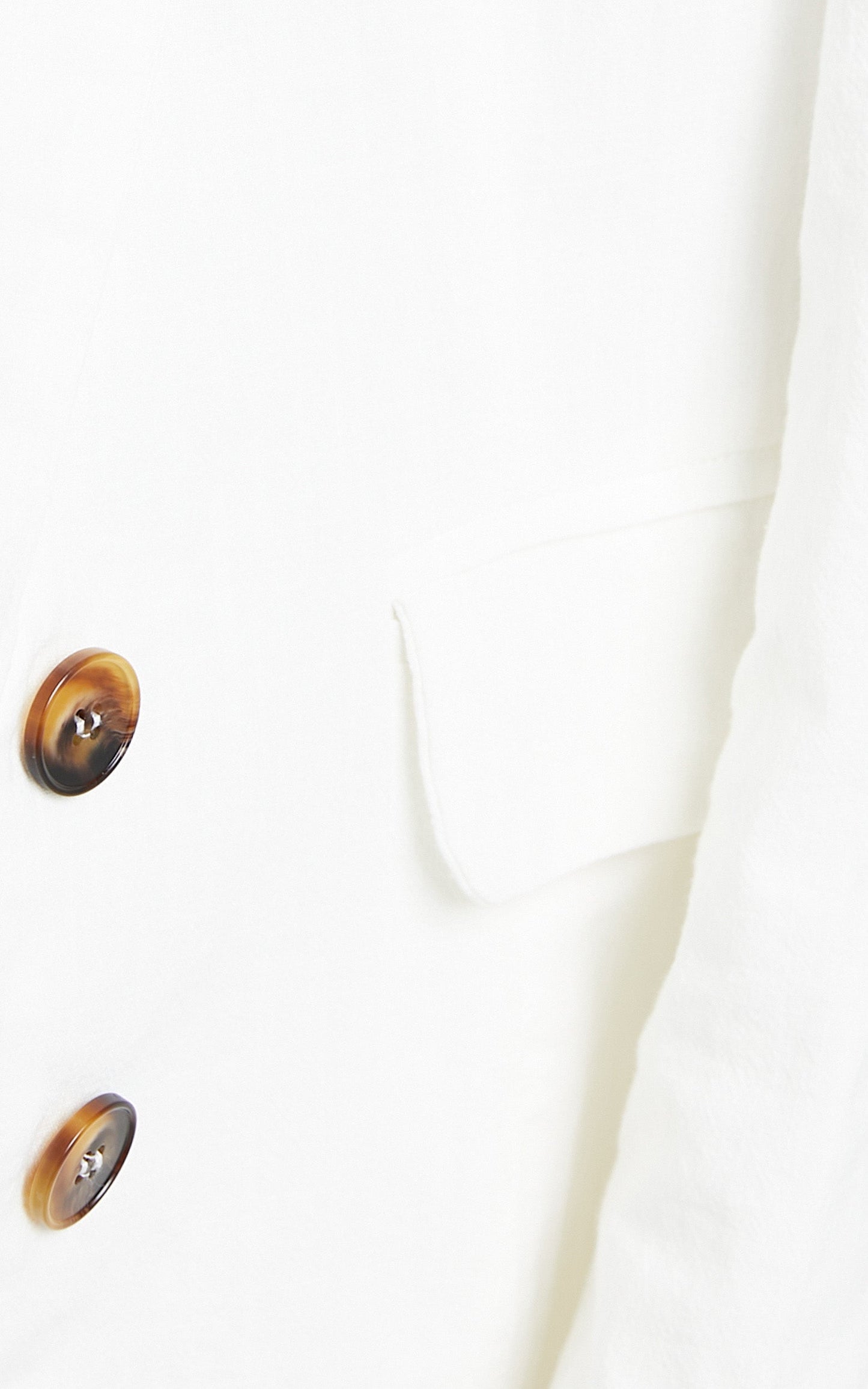 Hiromi Blazer - Plunge Neck Tailored Blazer in White