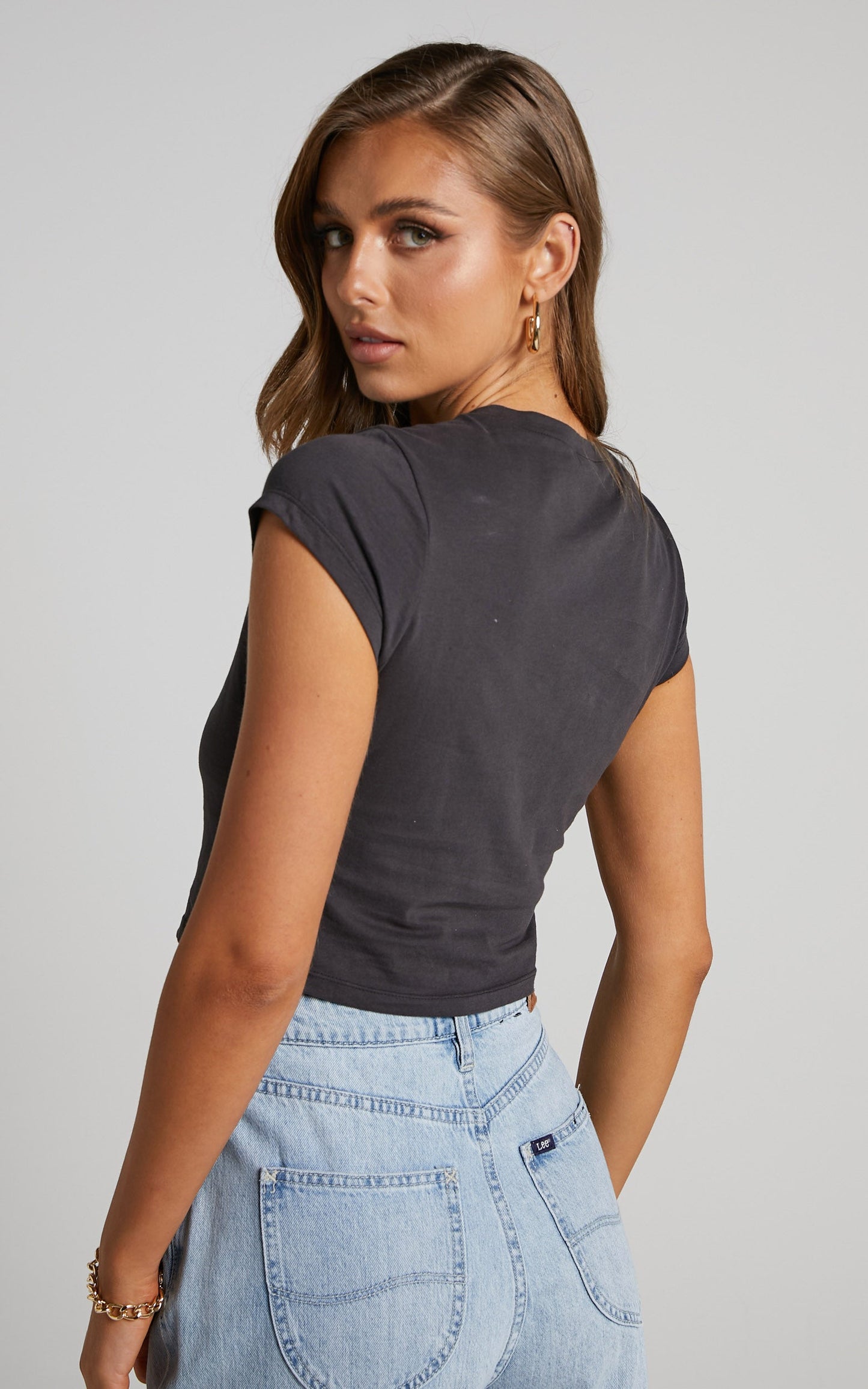 Lee - Diamond Baby Tee in Worn Black