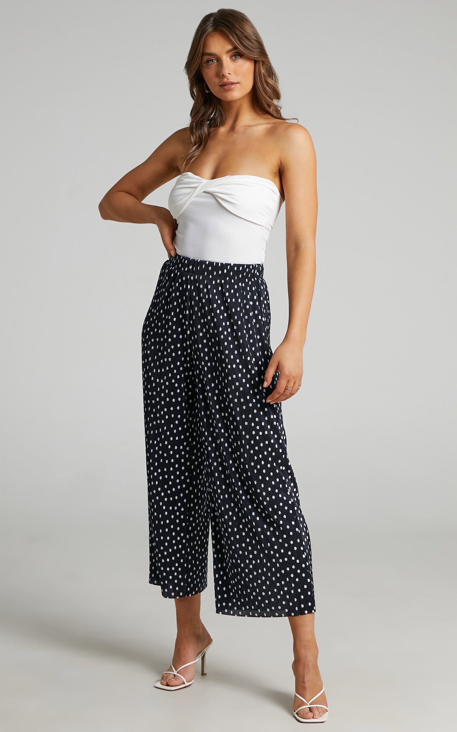 Sharney Culotte Pants in Black Spot