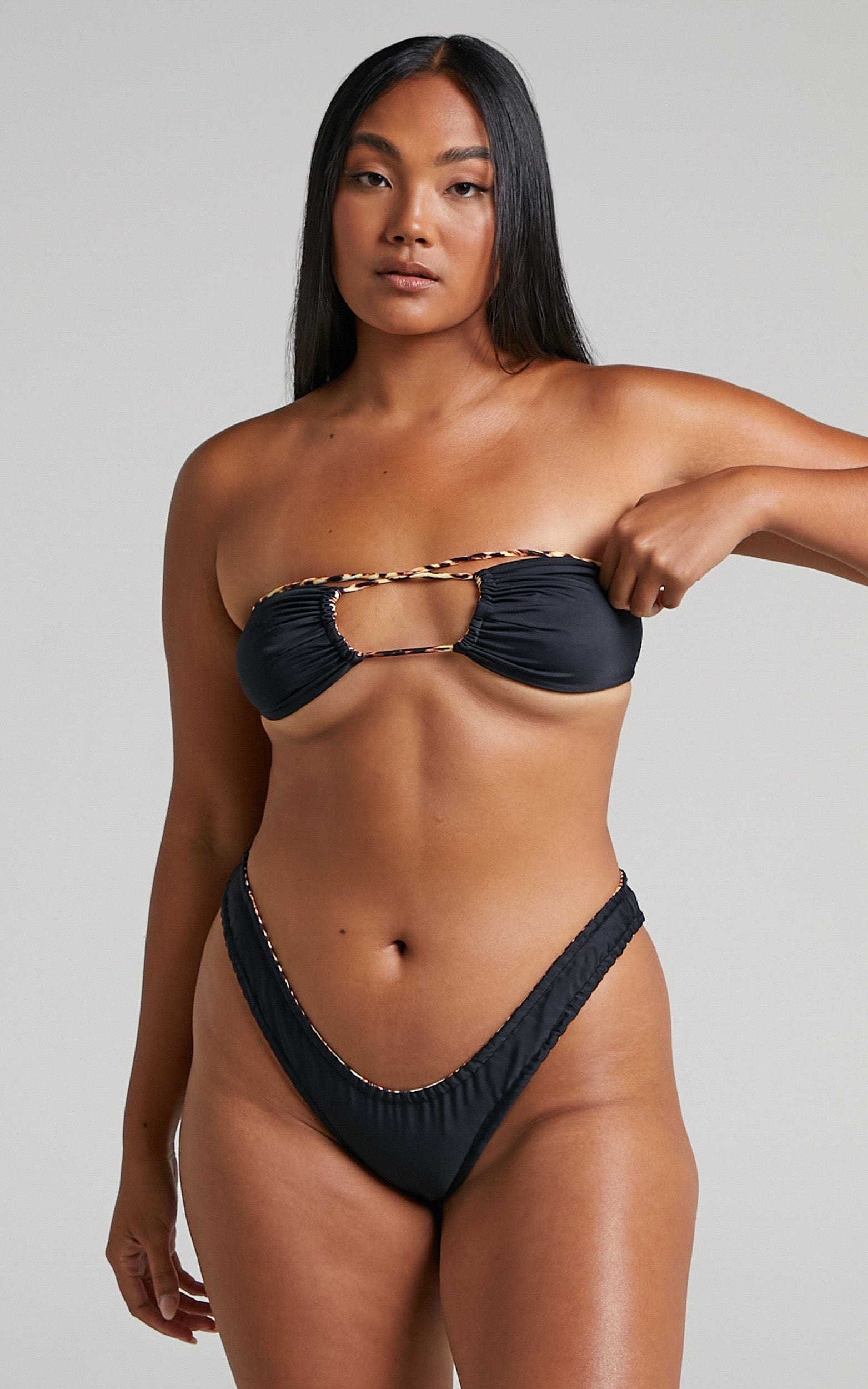 VDM The Label - Stevie Reversible Bikini Bottom in Leopard/Black