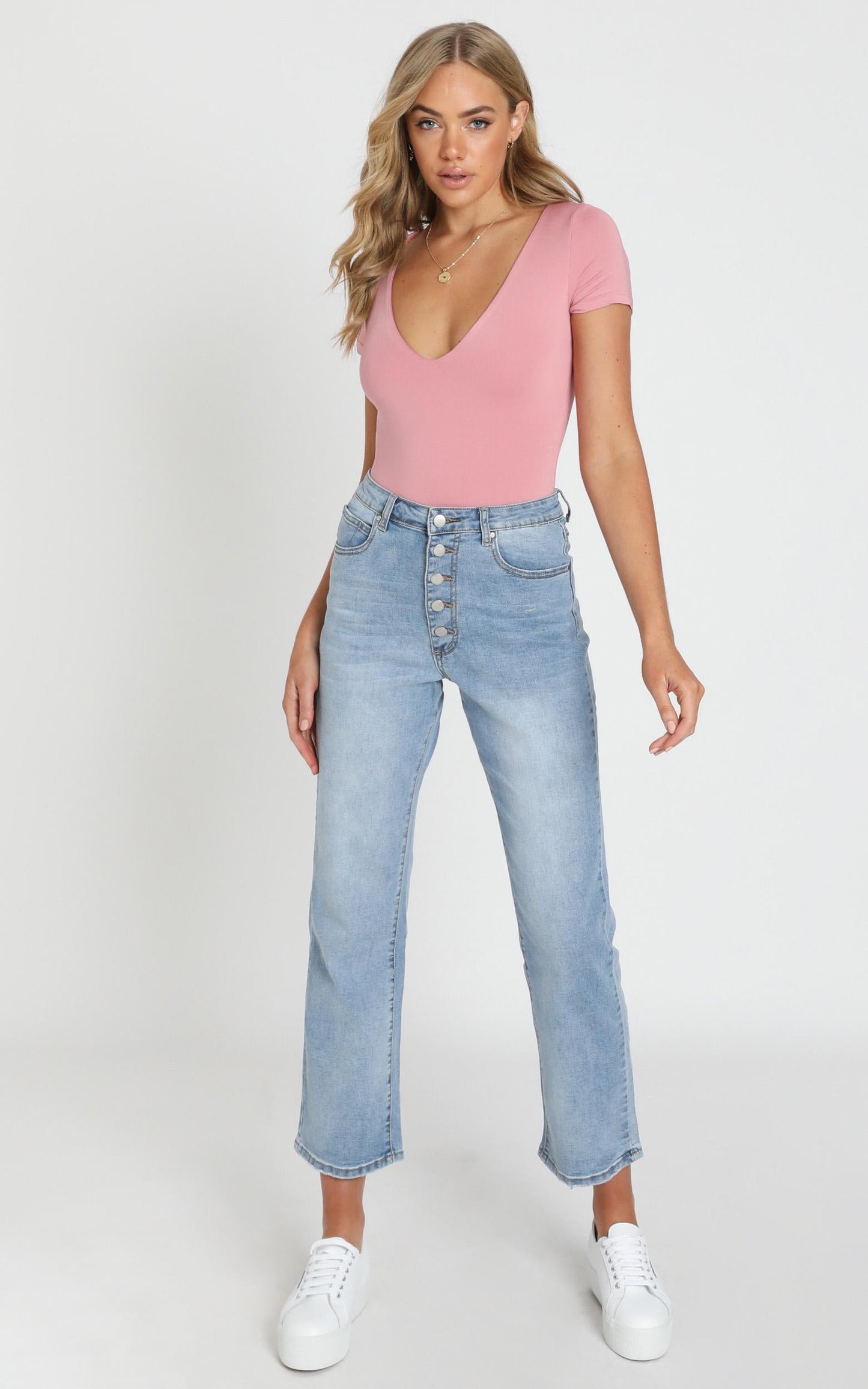 Walk Of Fame Bodysuit in Blush