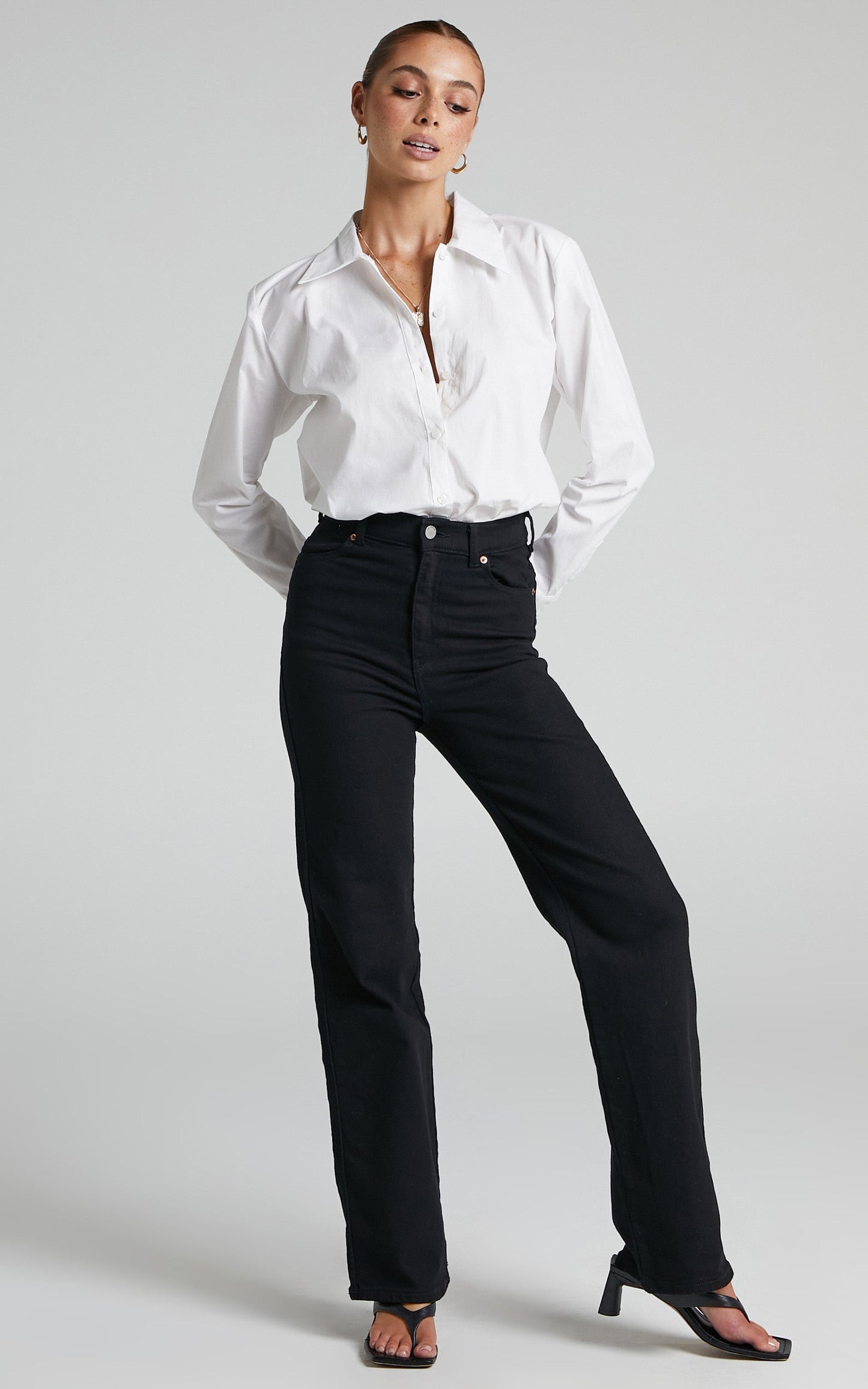 Danielle Bernstein - Button Down Bodysuit in Optic White