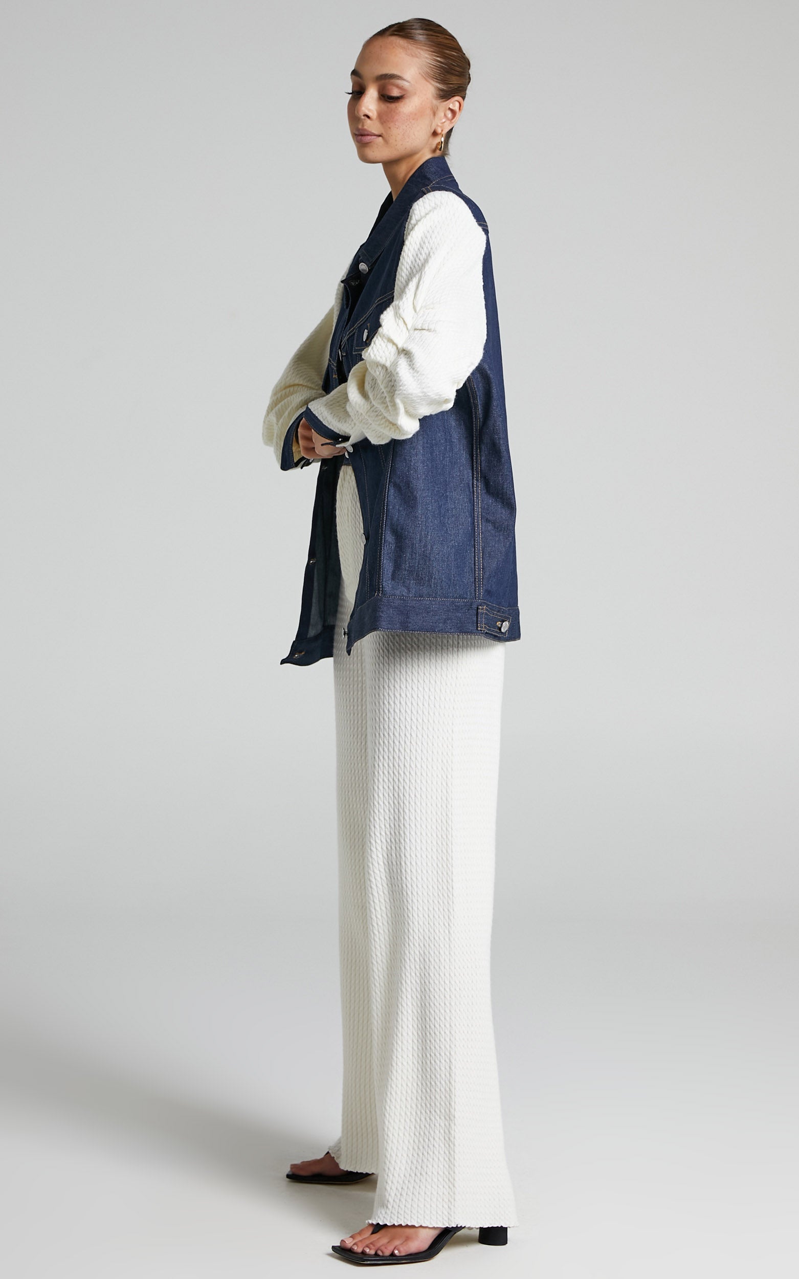 Danielle Bernstein - Oversized Cable Jacket in Rinse/Cream