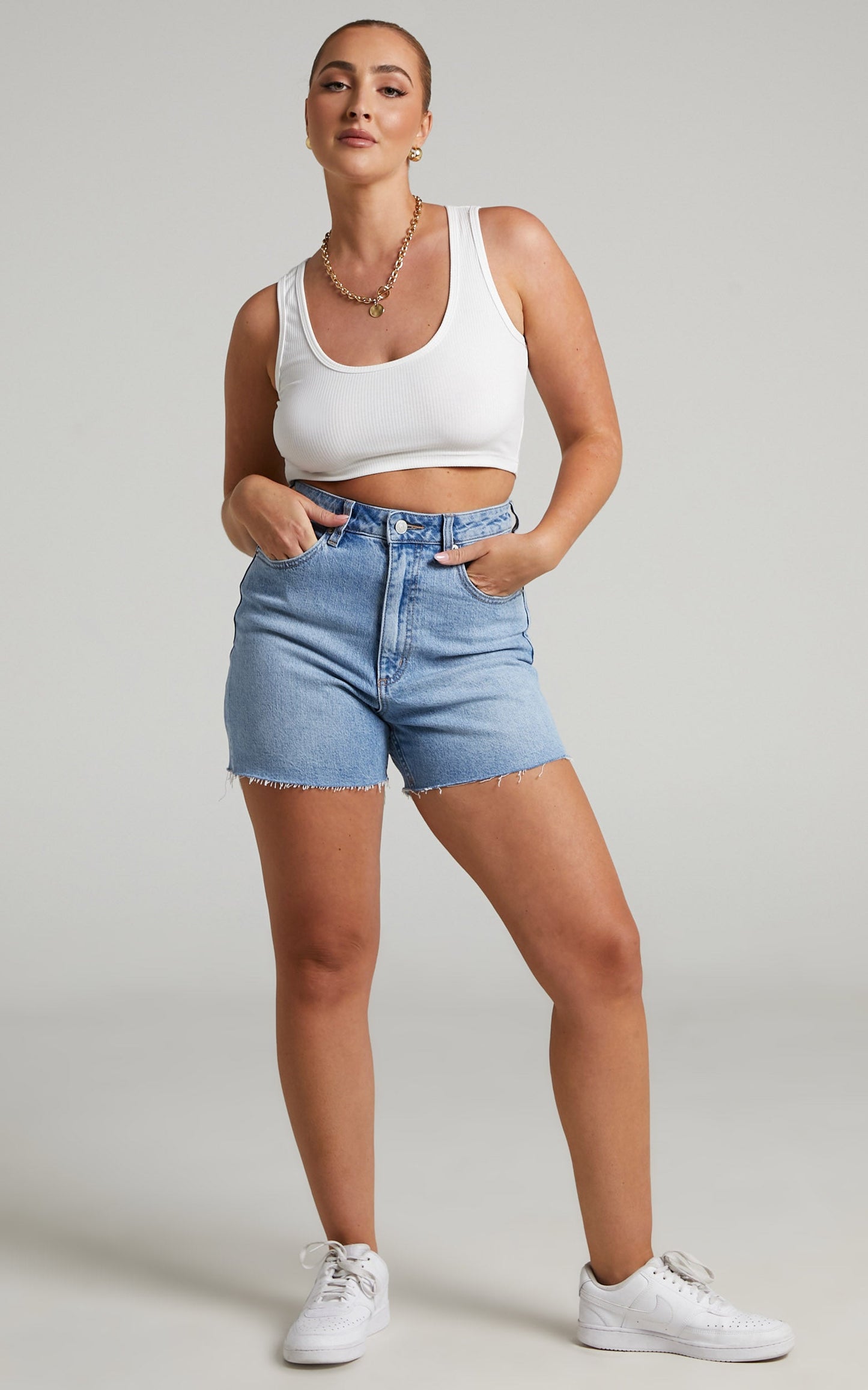 Lee - High Mom Denim Shorts in TENDER
