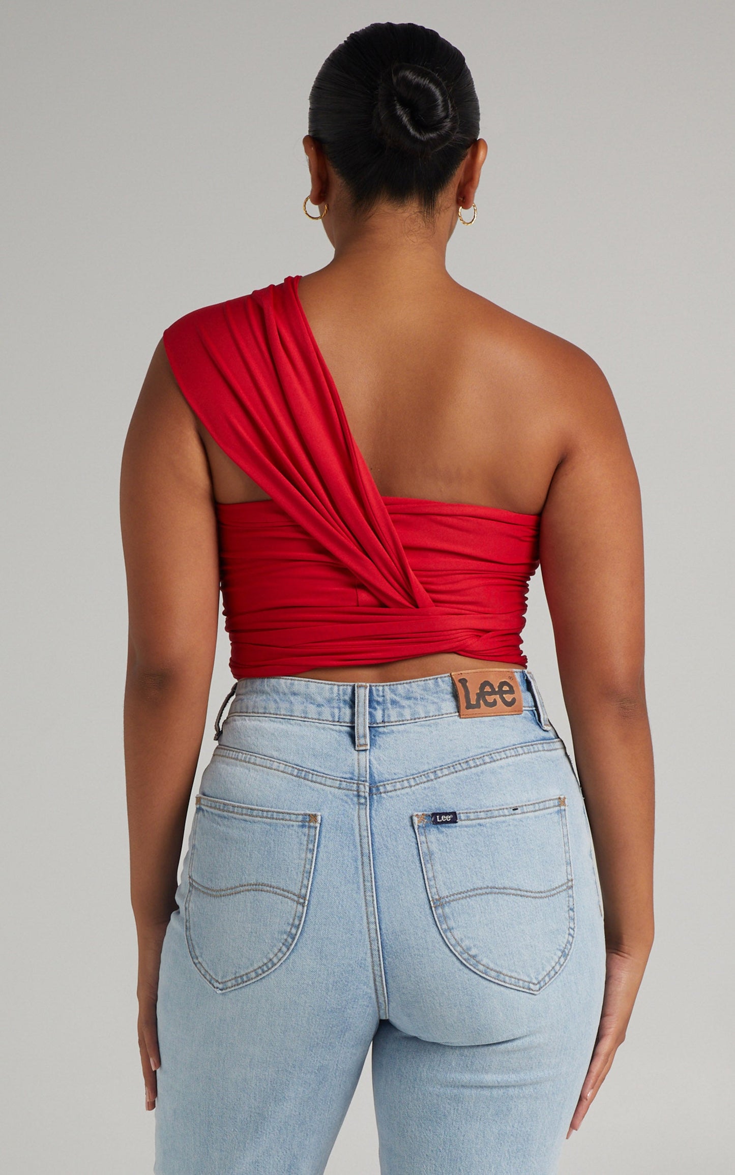 Lilah Multi Tie Crop Top in Red
