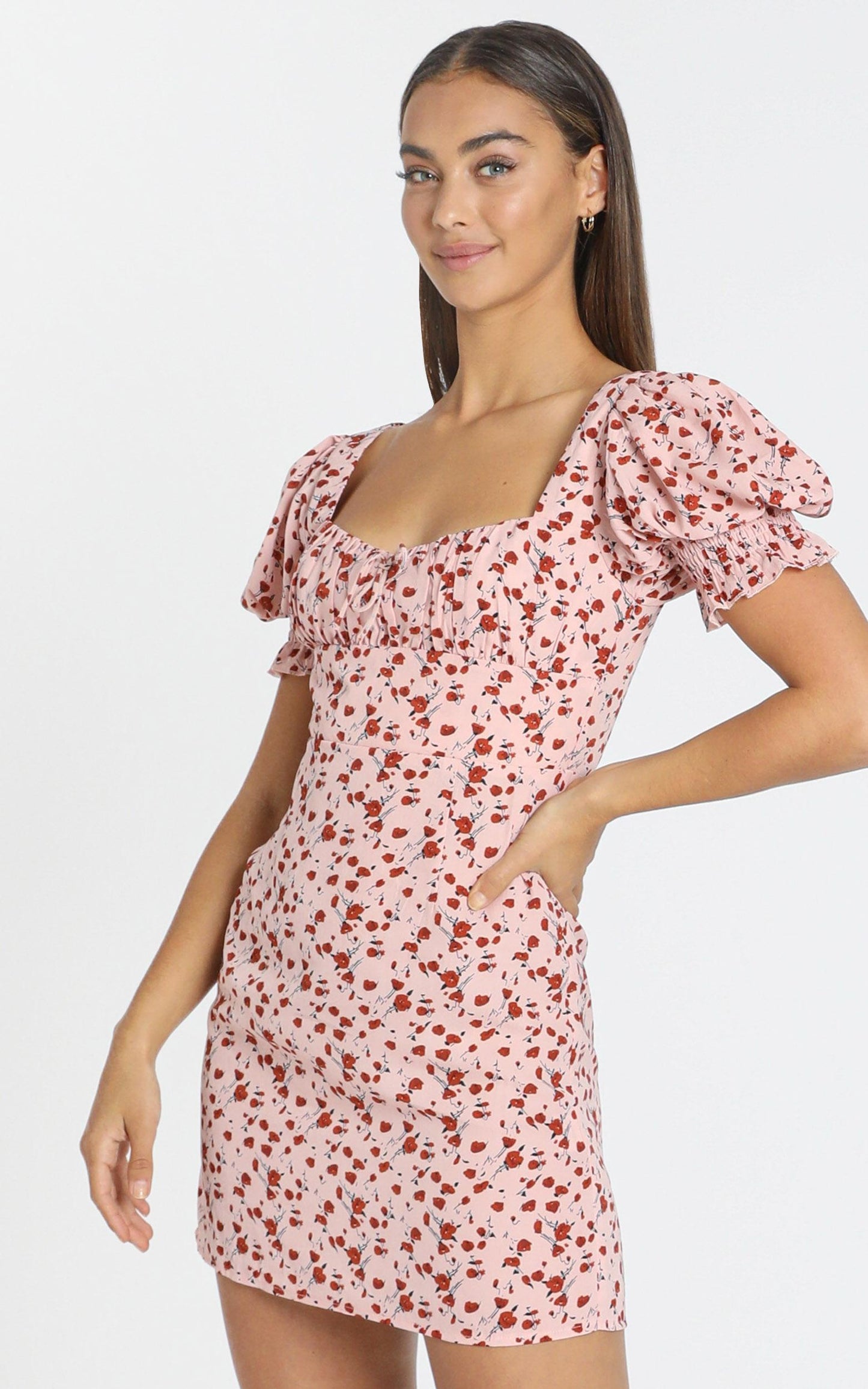 Heloise Dress in Pink Floral