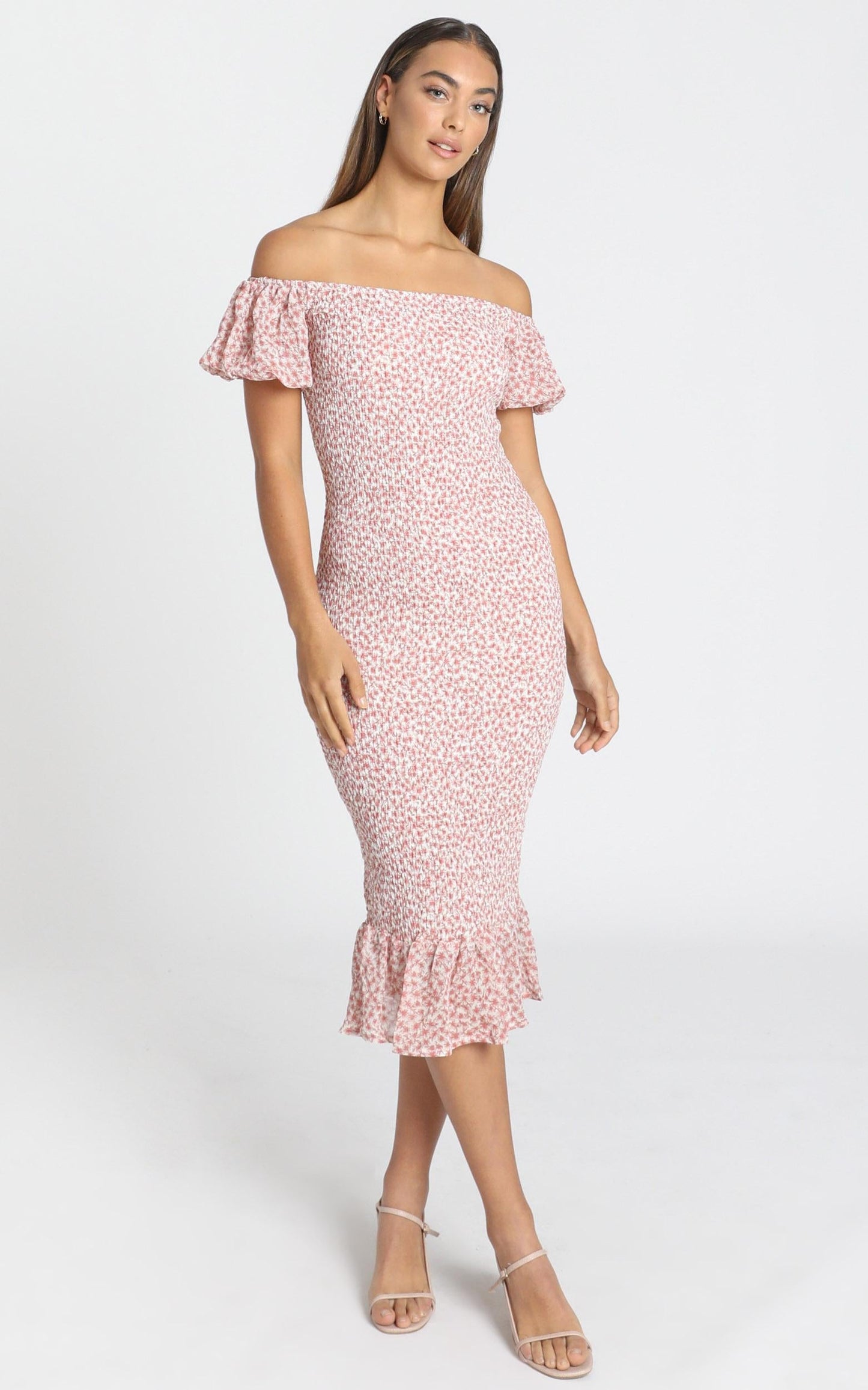 Daphne Dress in Pink Floral