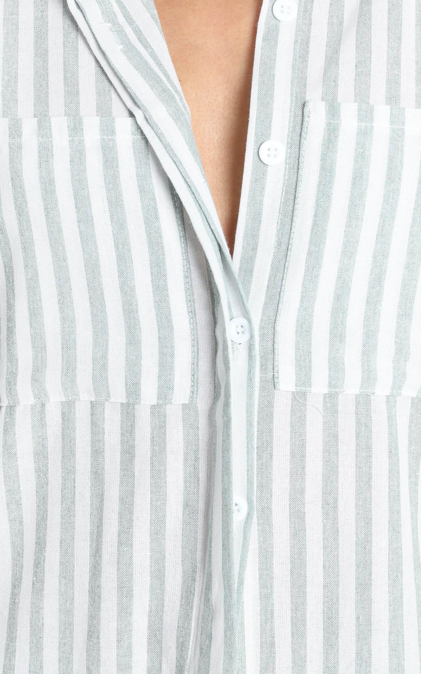 Paris Shirt in Sage Stripe