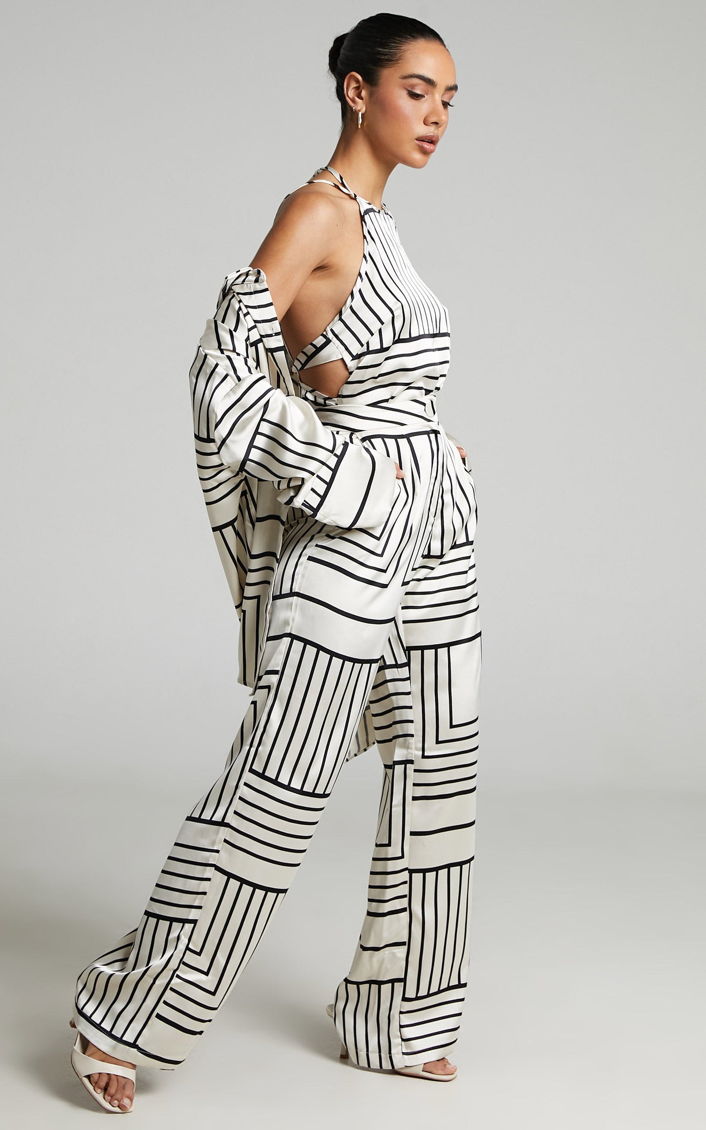 4th & Reckless - Norma Trouser in abstract satin