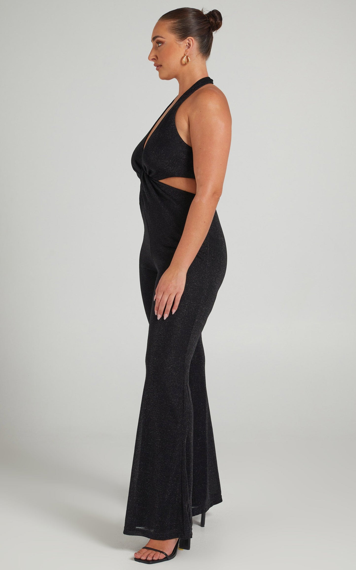 Ivania Twist Knot Jumpsuit in Black