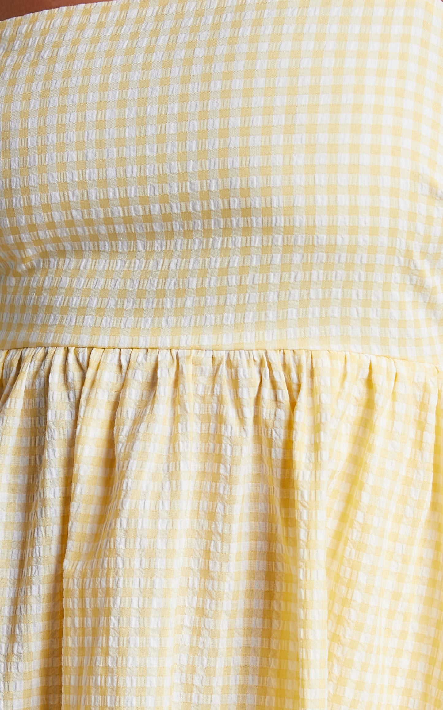 Augusta Mini Dress - Shirred Back Babydoll Dress in Butter Yellow
