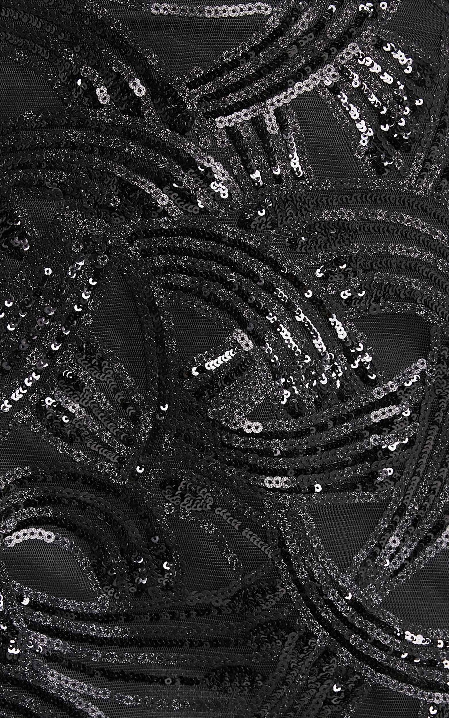 Kenny Top - Cropped Sequin Corset Top in Black