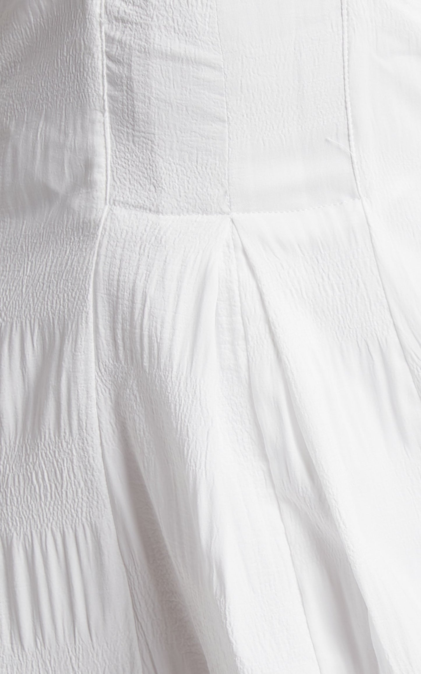 Marisse Maxi Dress - Cut Out Front Split Cross Back Textured Dress in White