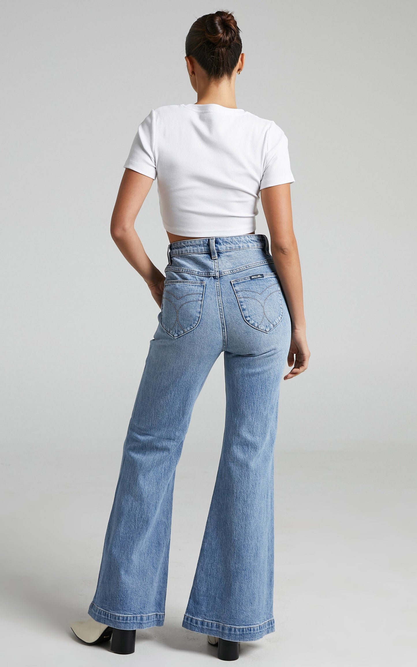 Phoebe Tonkin x Rolla's - Eastcoast Flare in Bessette Blue