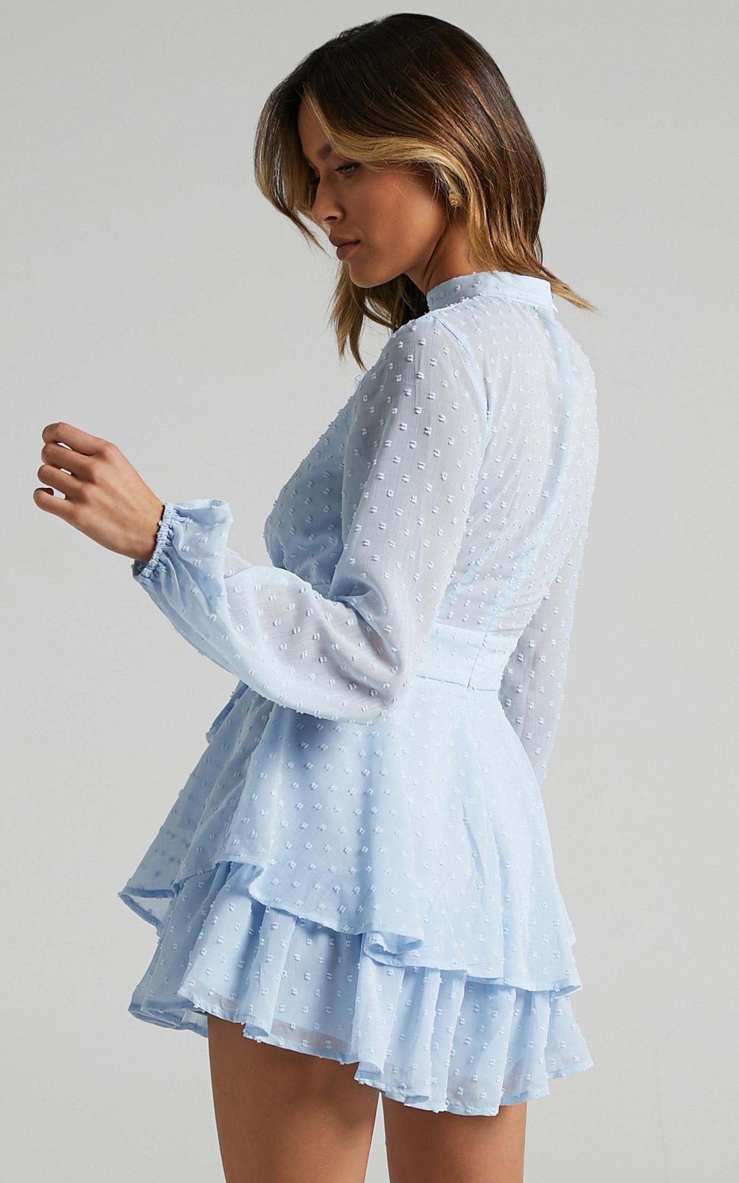 Bottom Of Your Heart Playsuit in Light Blue