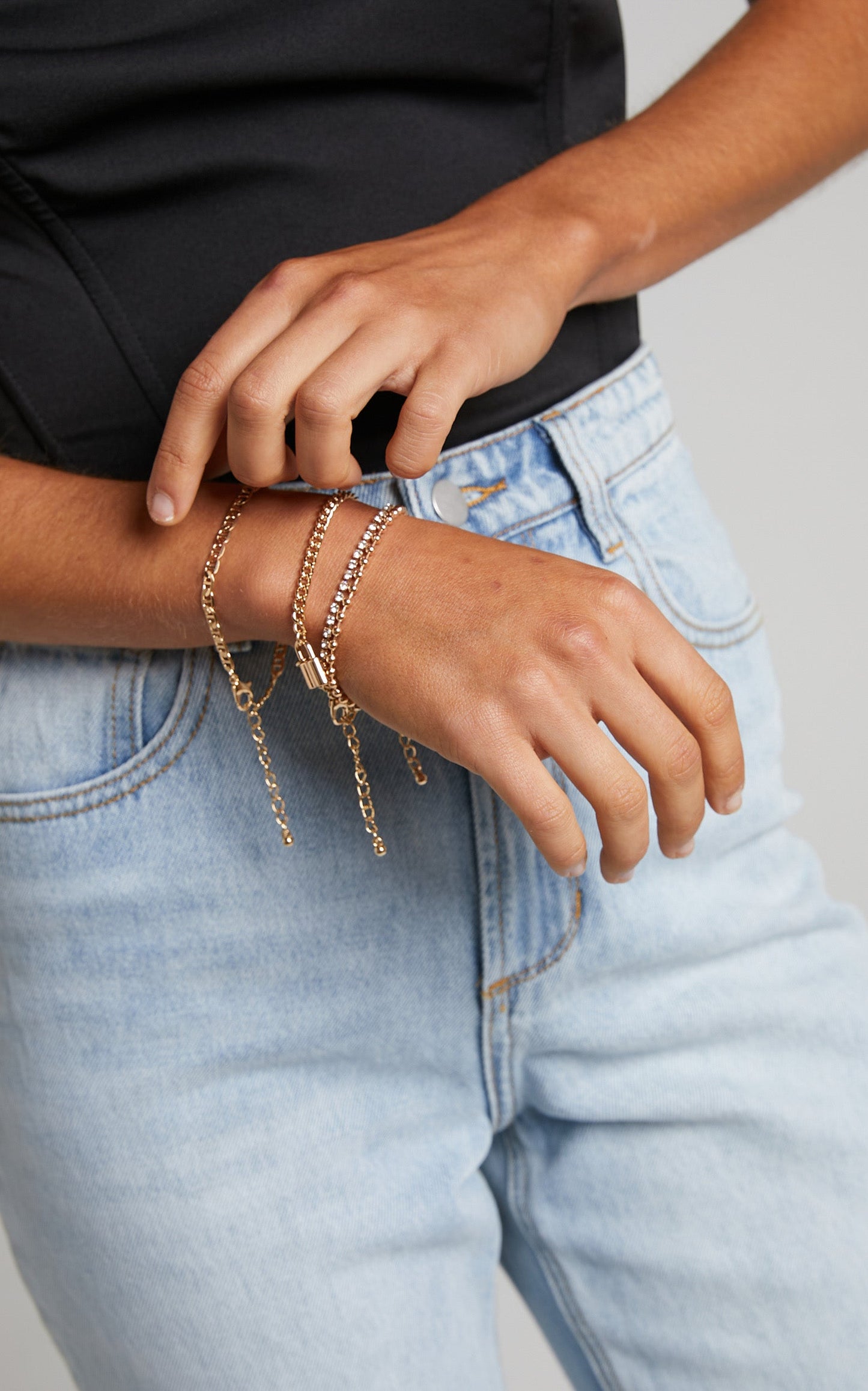 Zarya Diamante Bracelet Set - Pack of 4 in Gold