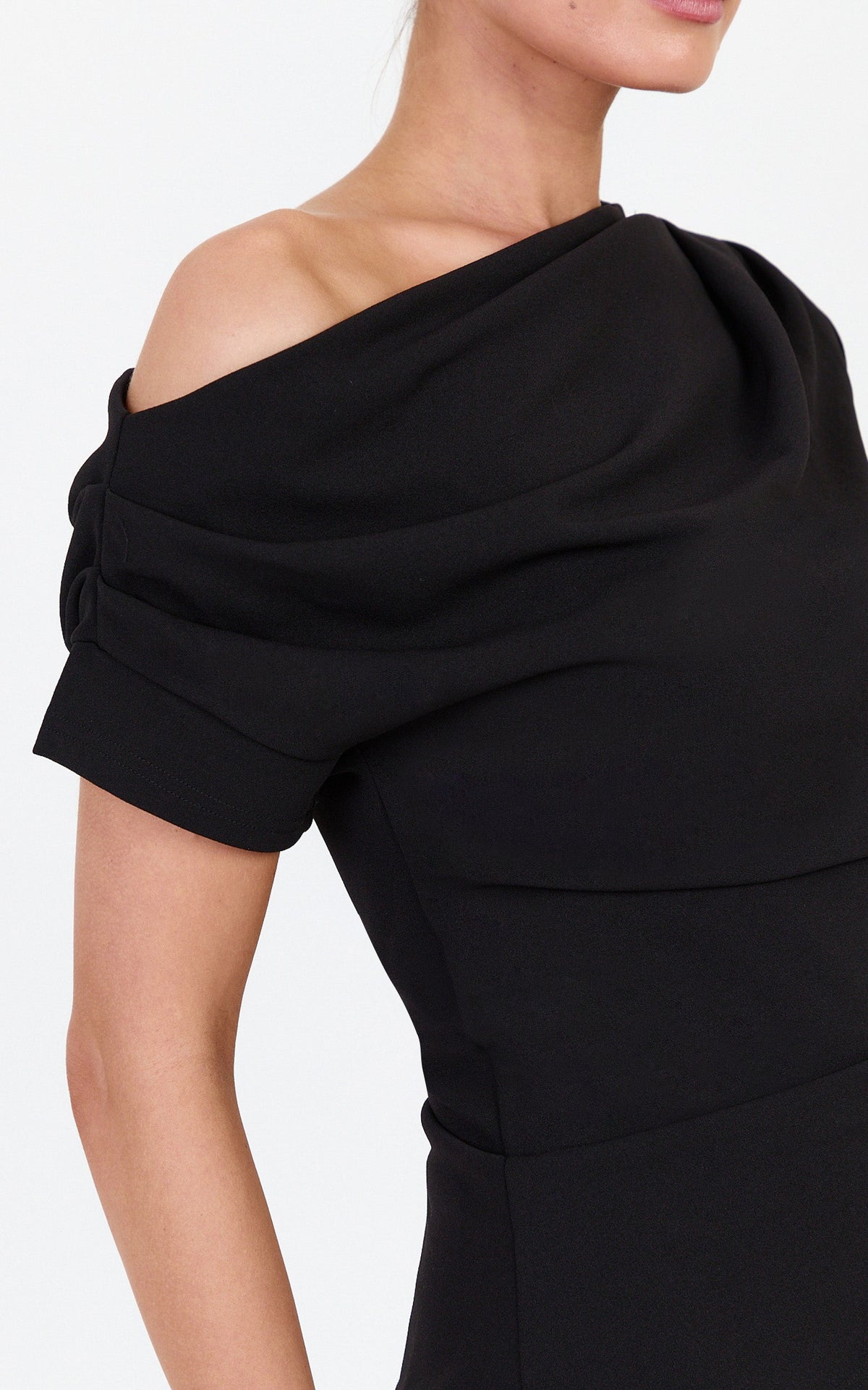 Noa Top – Asymmetrisches One-Shoulder-Top in Schwarz