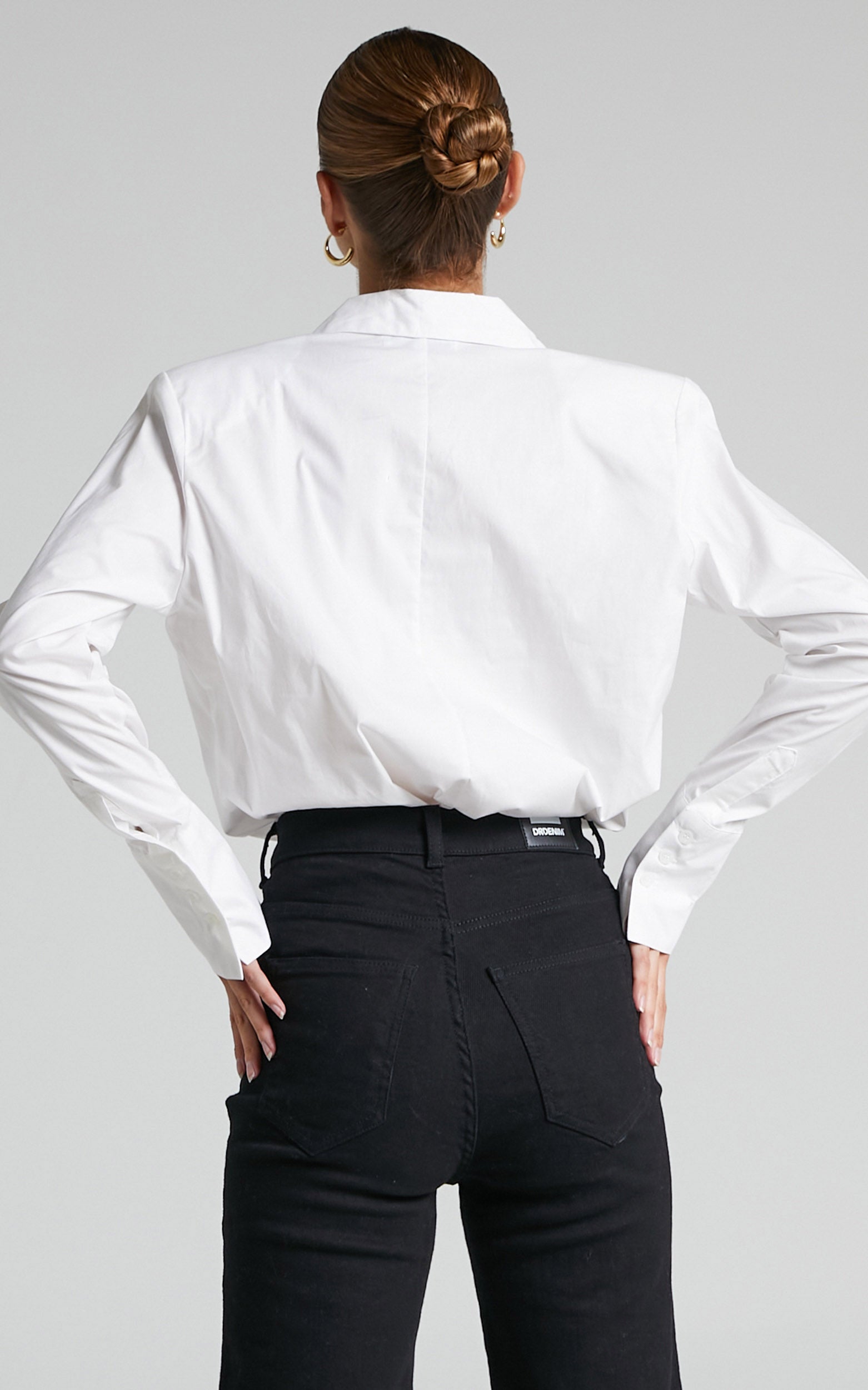 Danielle Bernstein - Button Down Bodysuit in Optic White