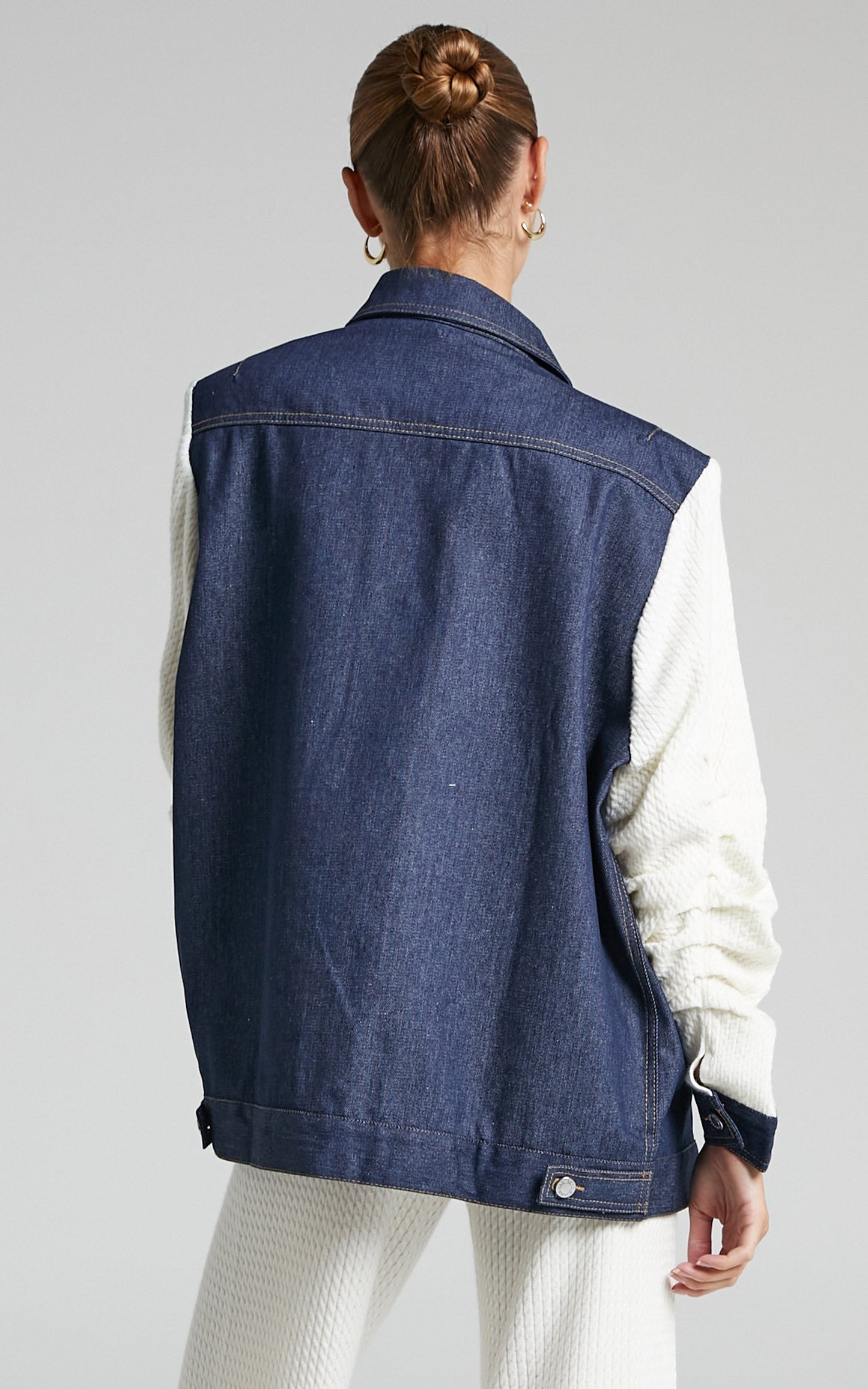 Danielle Bernstein - Oversized Cable Jacket in Rinse/Cream