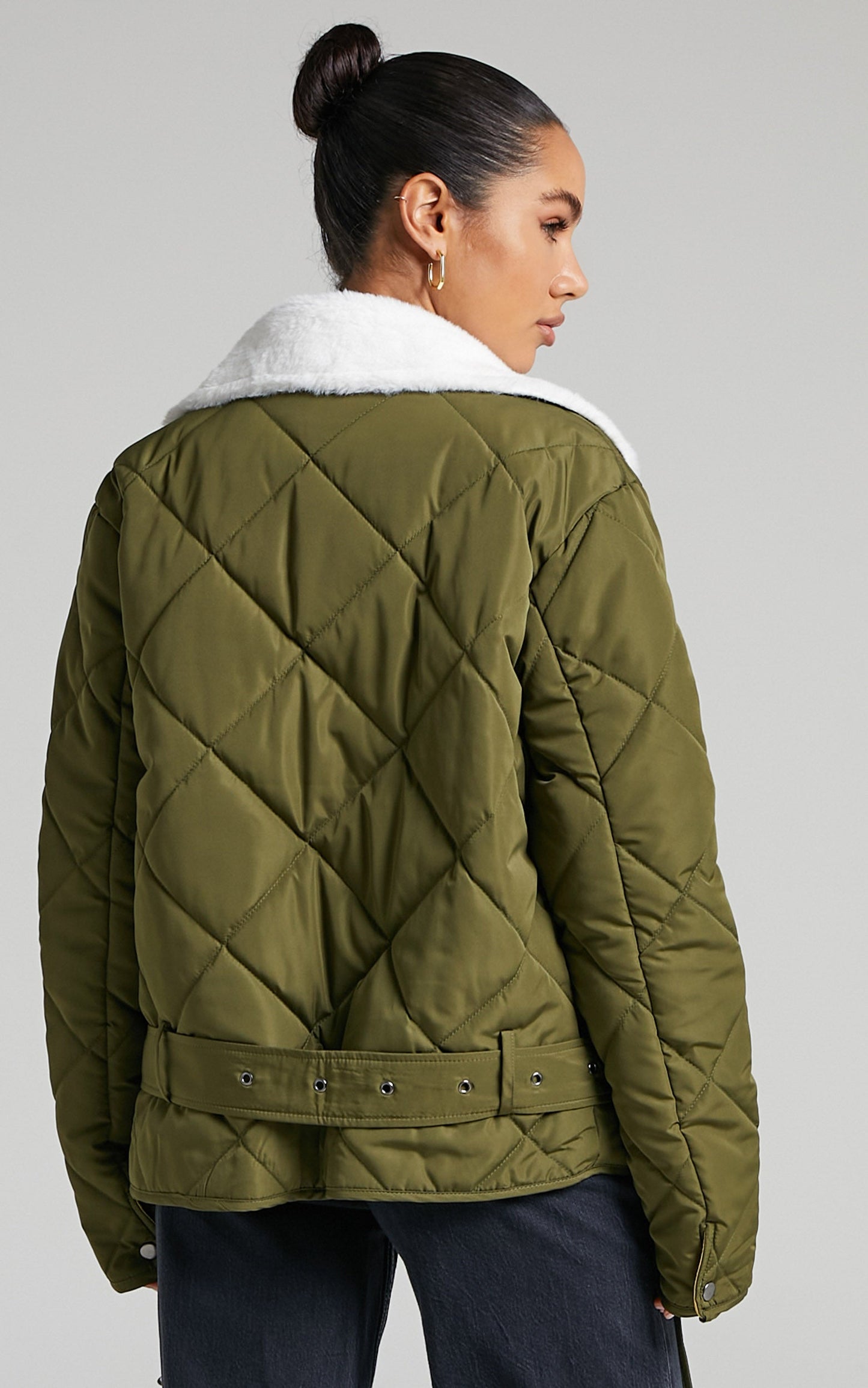 Fayth Jacket - Aviator Jacket in Khaki