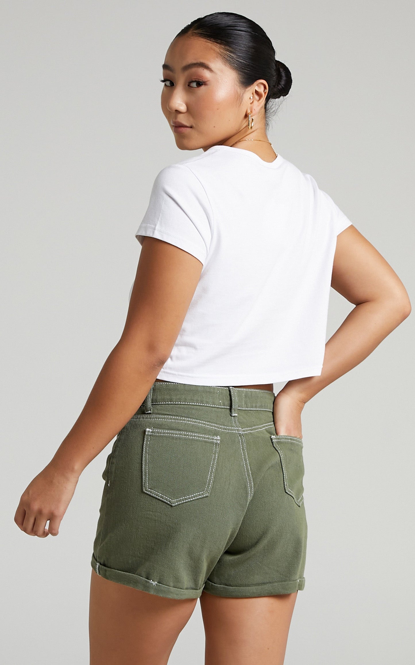 Hinkley Shorts - Denim Shorts in Khaki