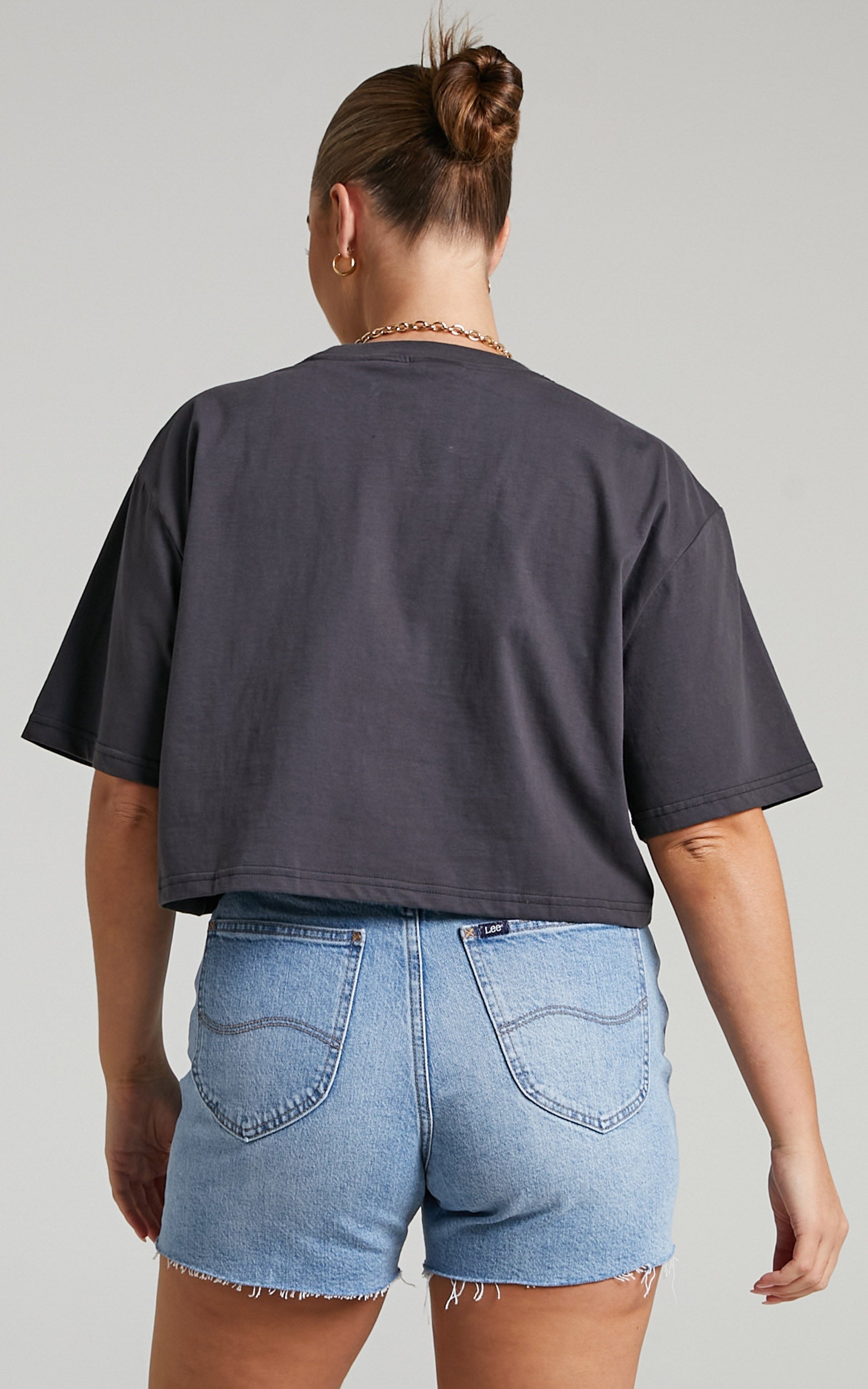Lee - Baggy Crop Tee in Black