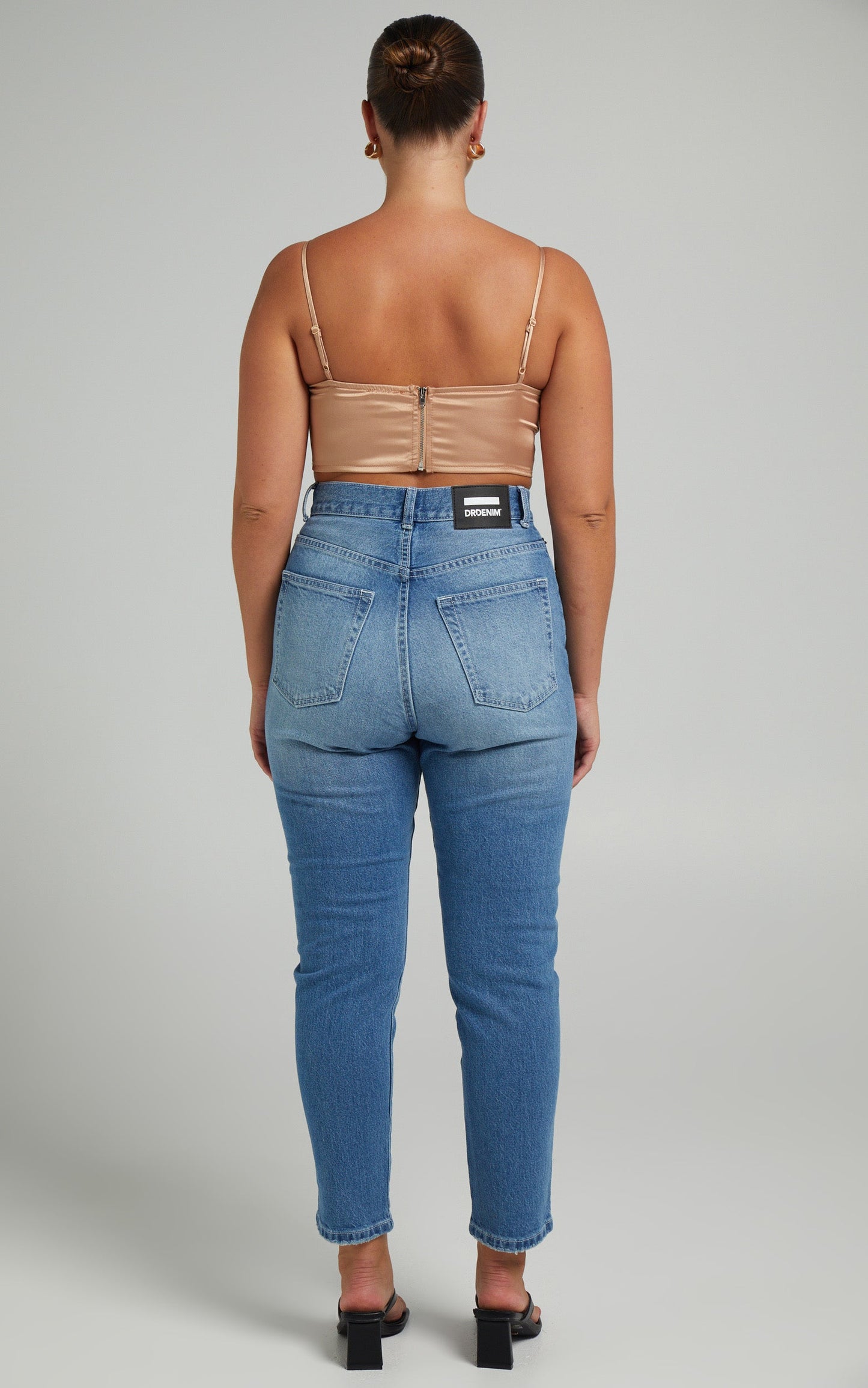 Dr Denim - Nora Jean in Mid Stone Stretch