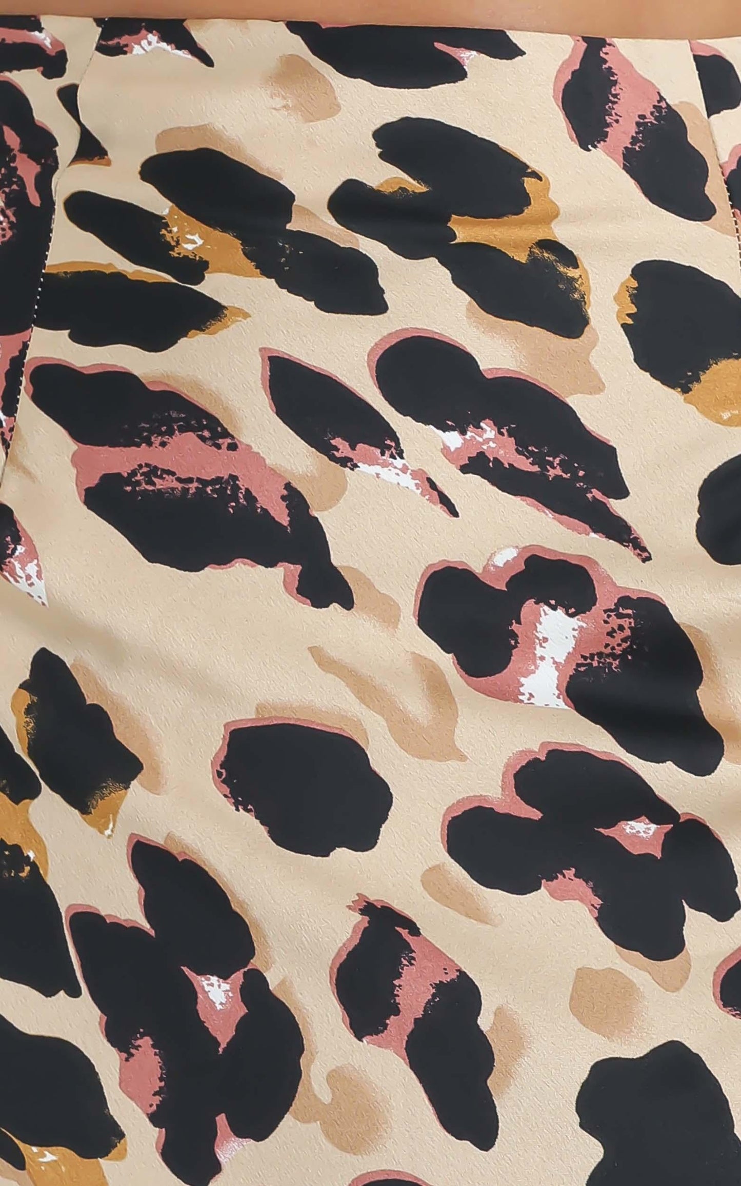 Wild Spirit Midi Skirt in Leopard Print Satin
