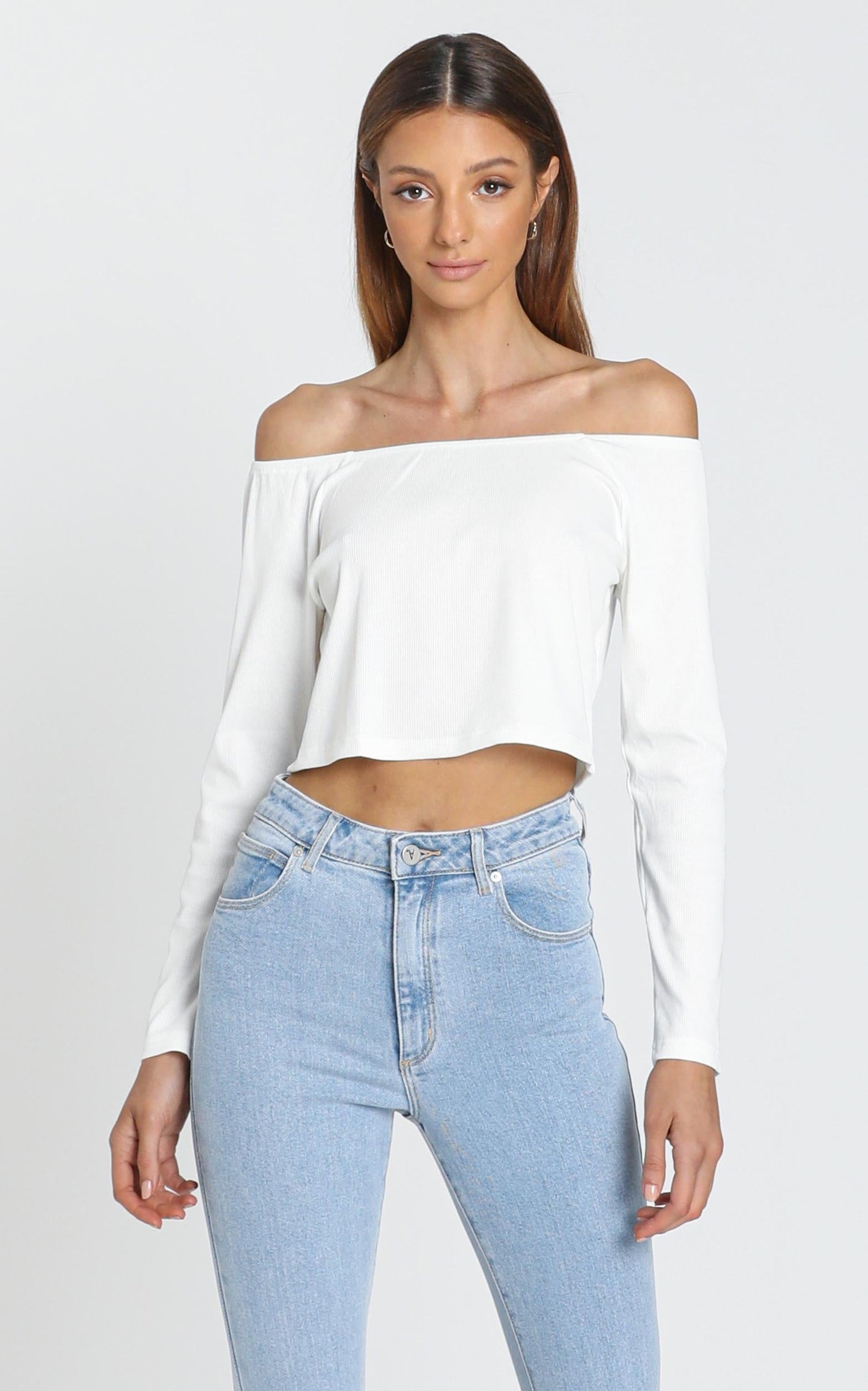 Helena Long Sleeve Top in White